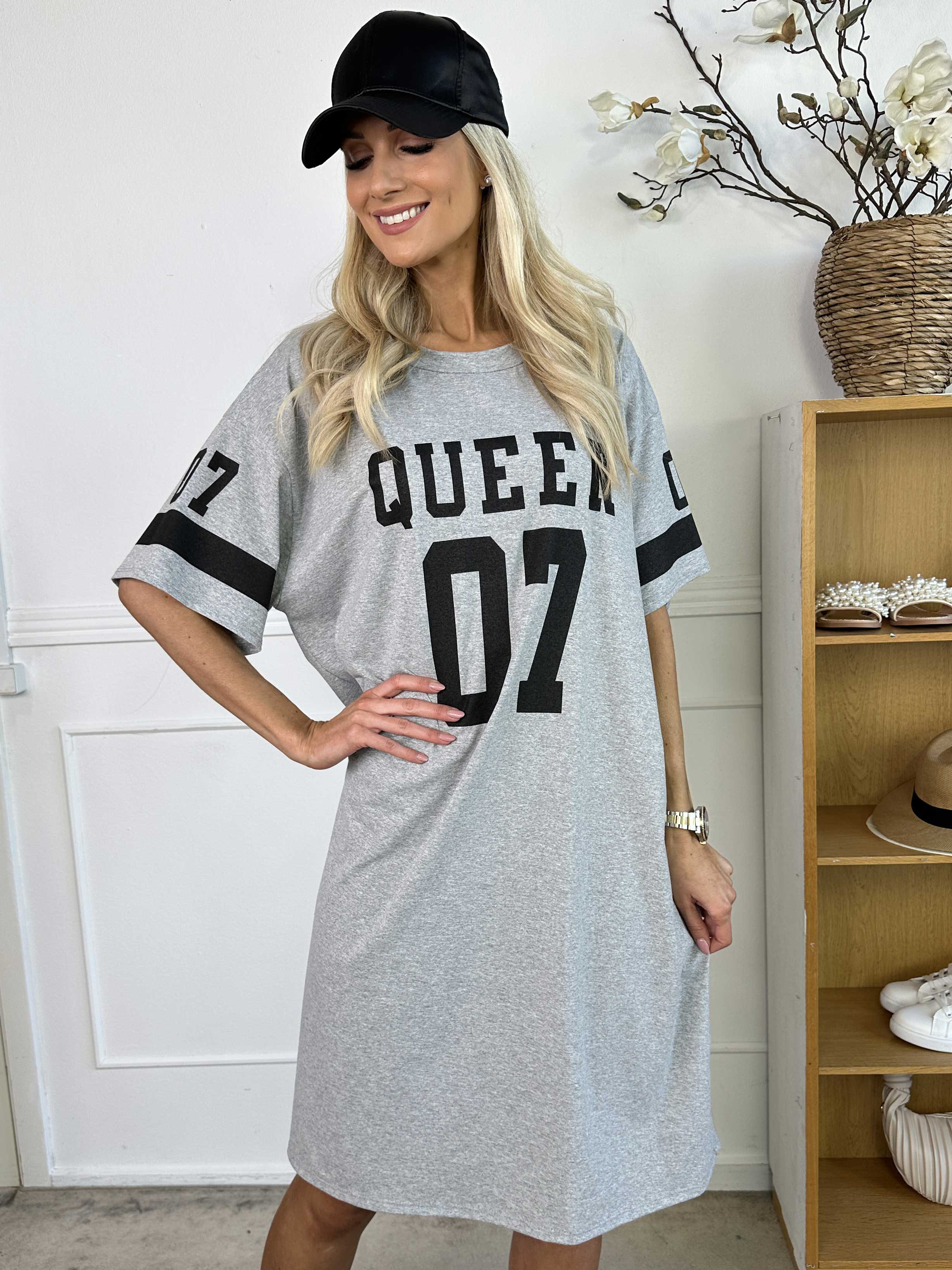 Millie - Queen t-shirtklänning i mjuk bomull