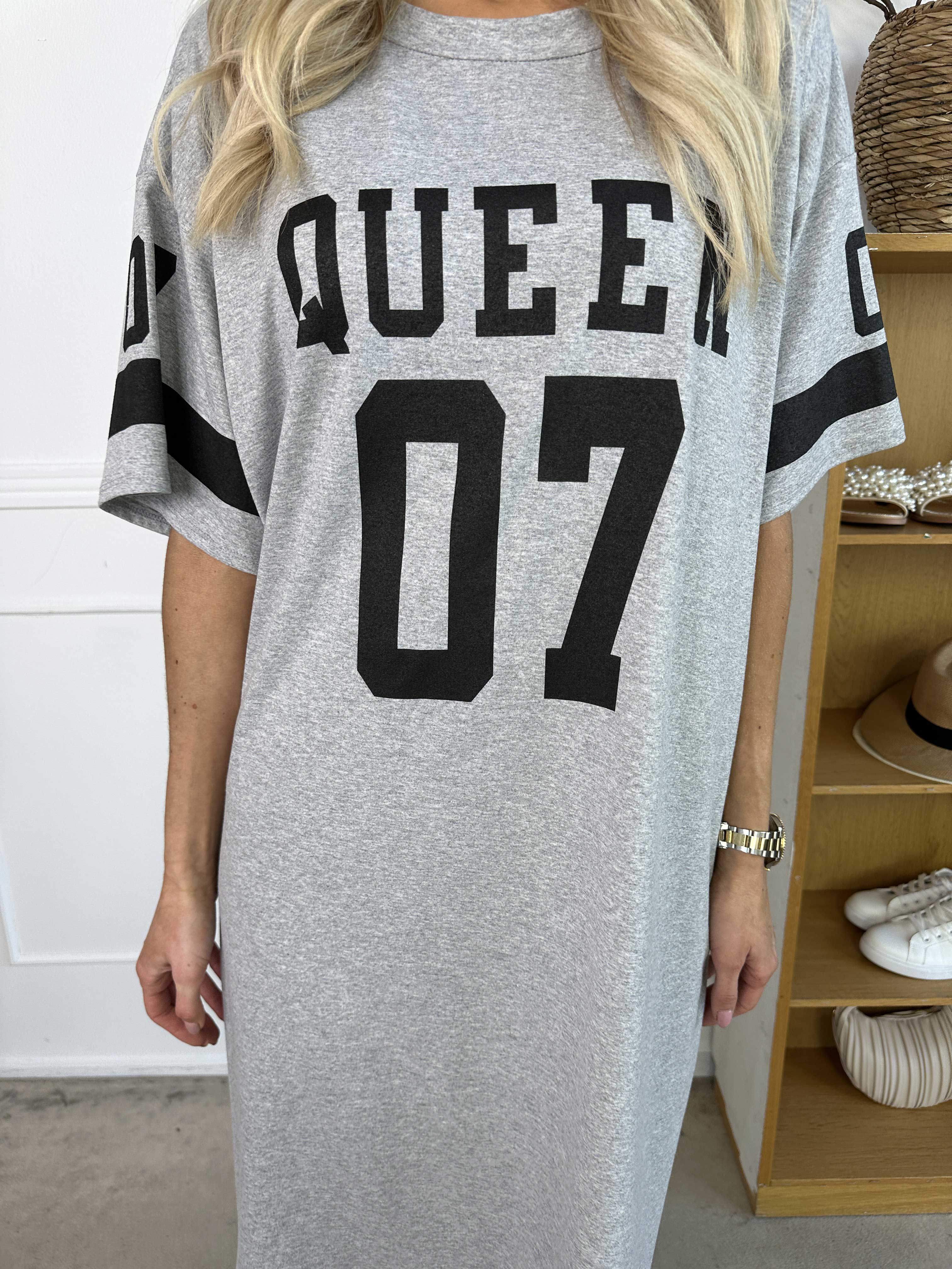 Millie - Queen t-shirtklänning i mjuk bomull