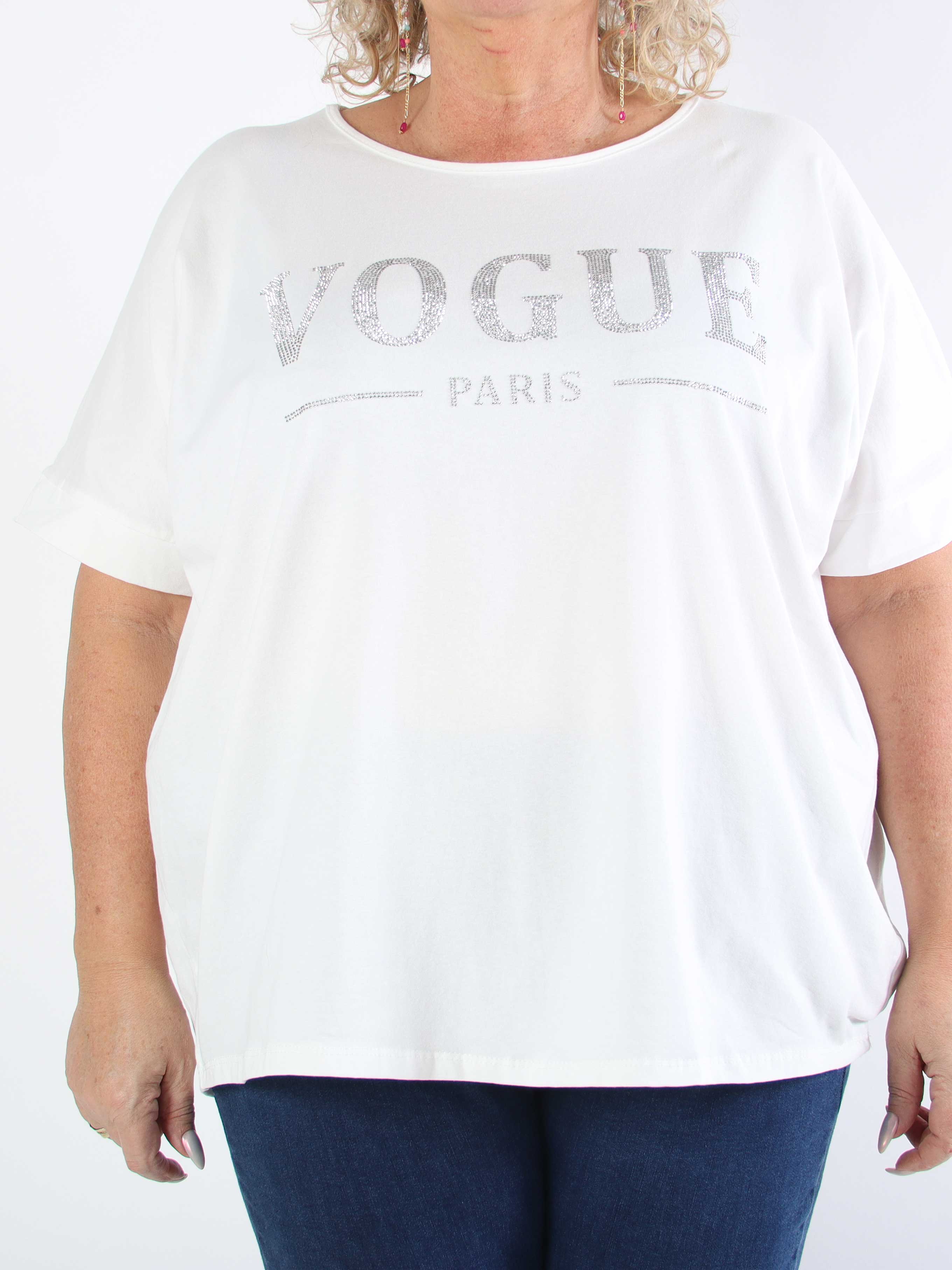 Mintu - T-shirt med mockapressning i plus size
