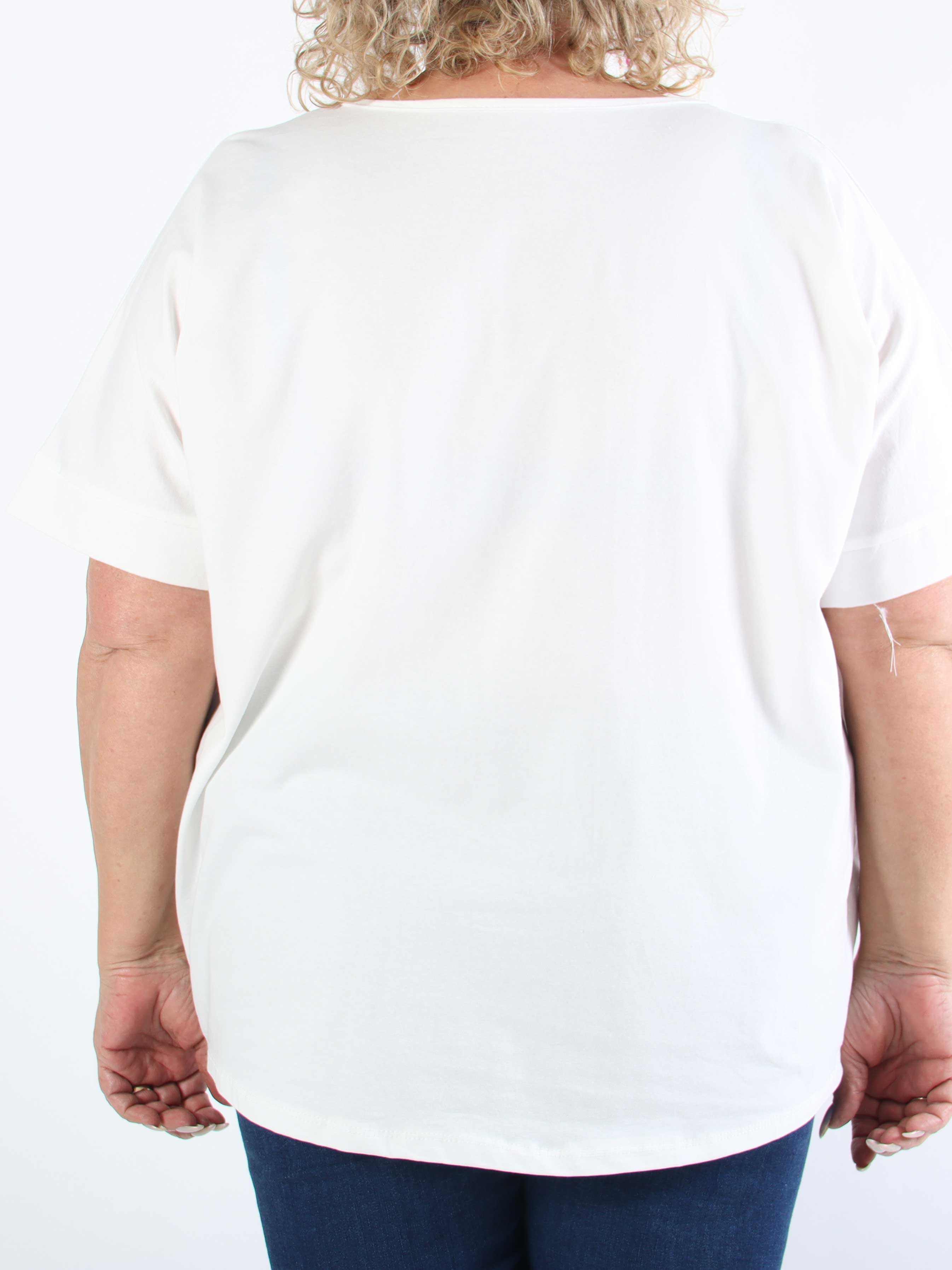 Mintu - T-shirt med mockapressning i plus size