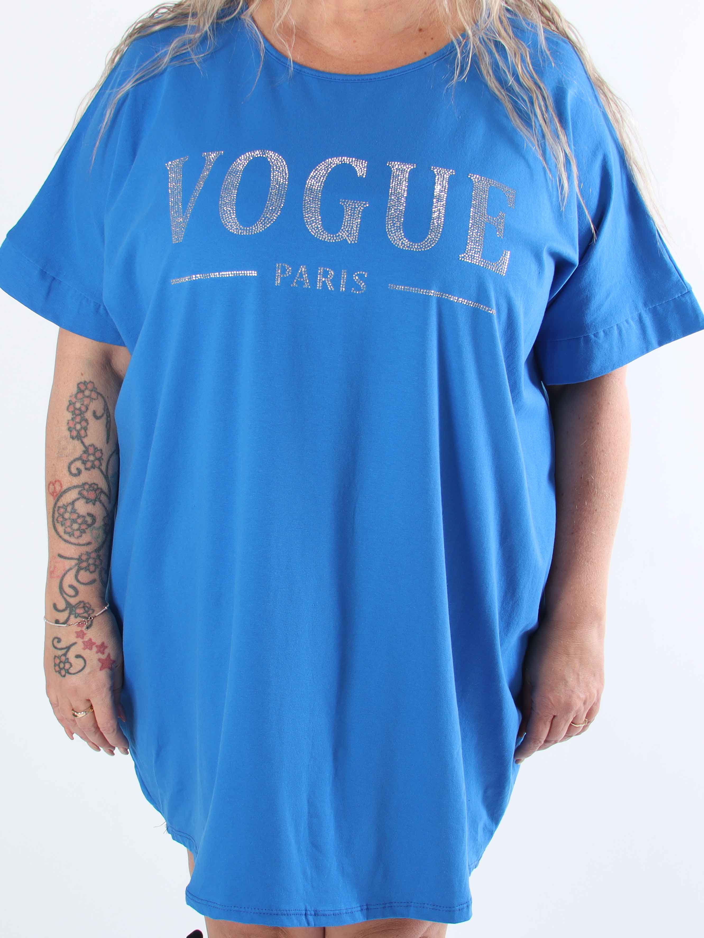 Mintu Dress - Plus size t-shirtklänning i bomull med slits