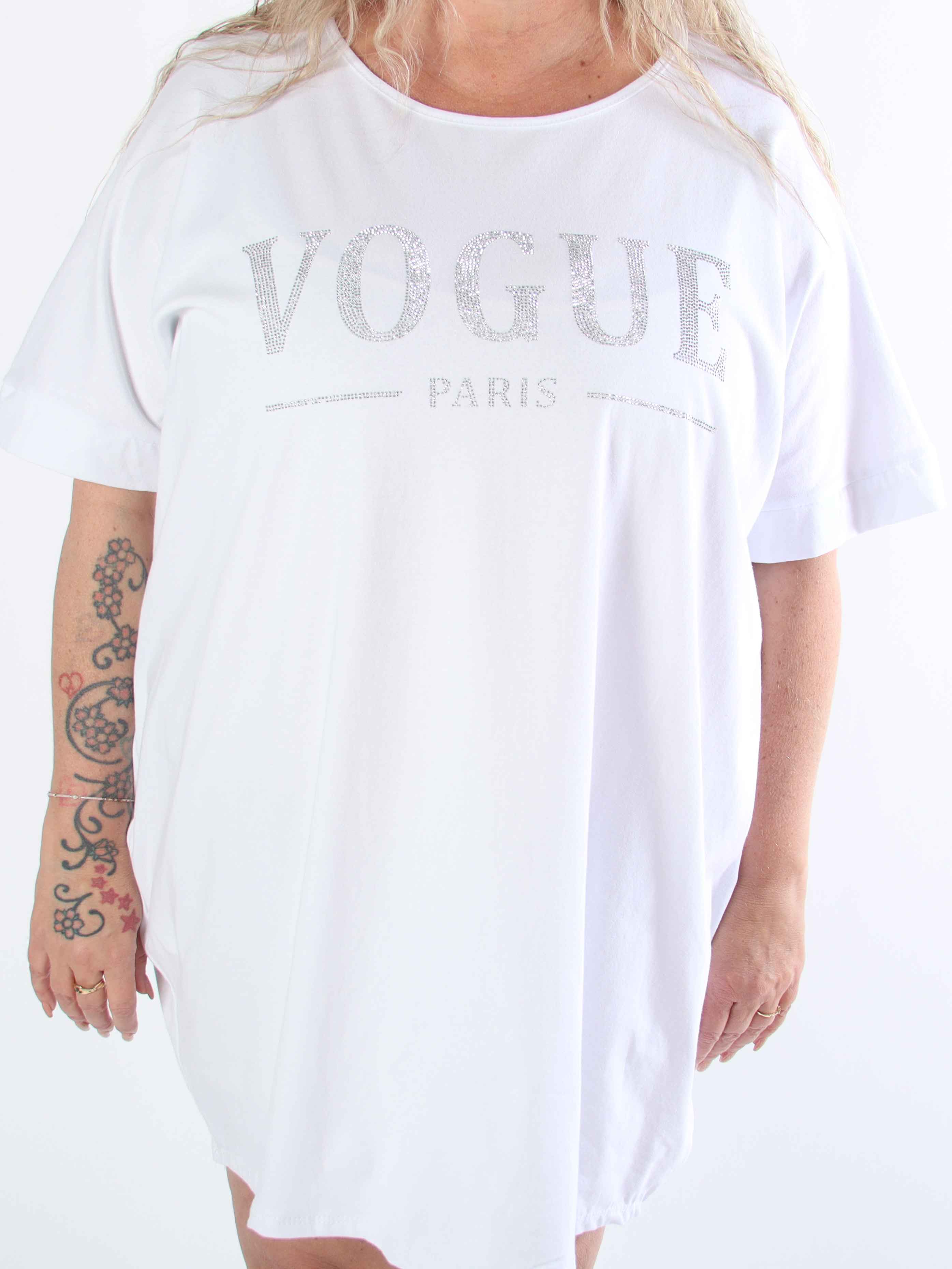 Mintu Dress - Plus size t-shirtklänning i bomull med slits