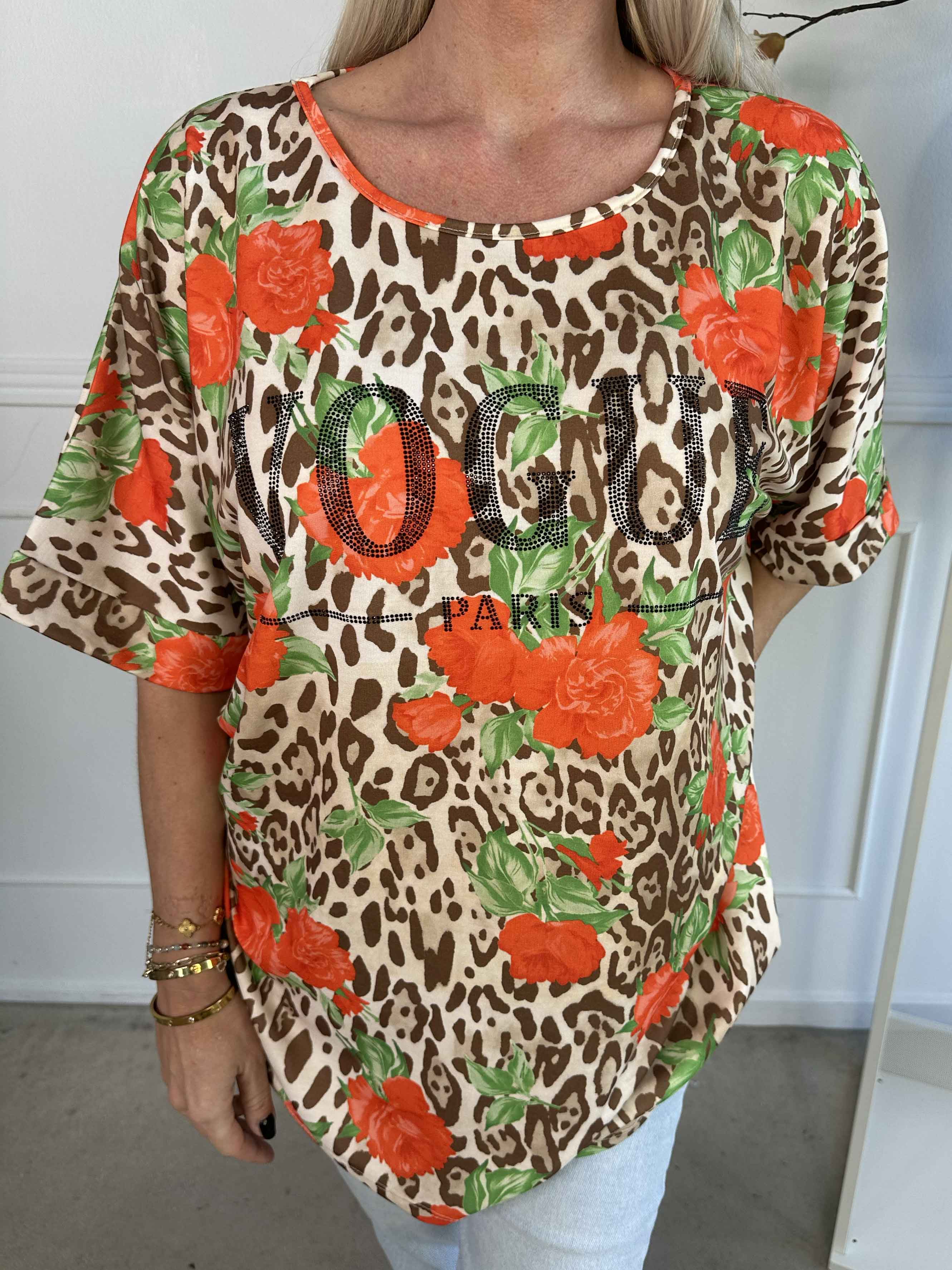 Mintu Leo - T-shirt i mjuk bomull med leopardtryck