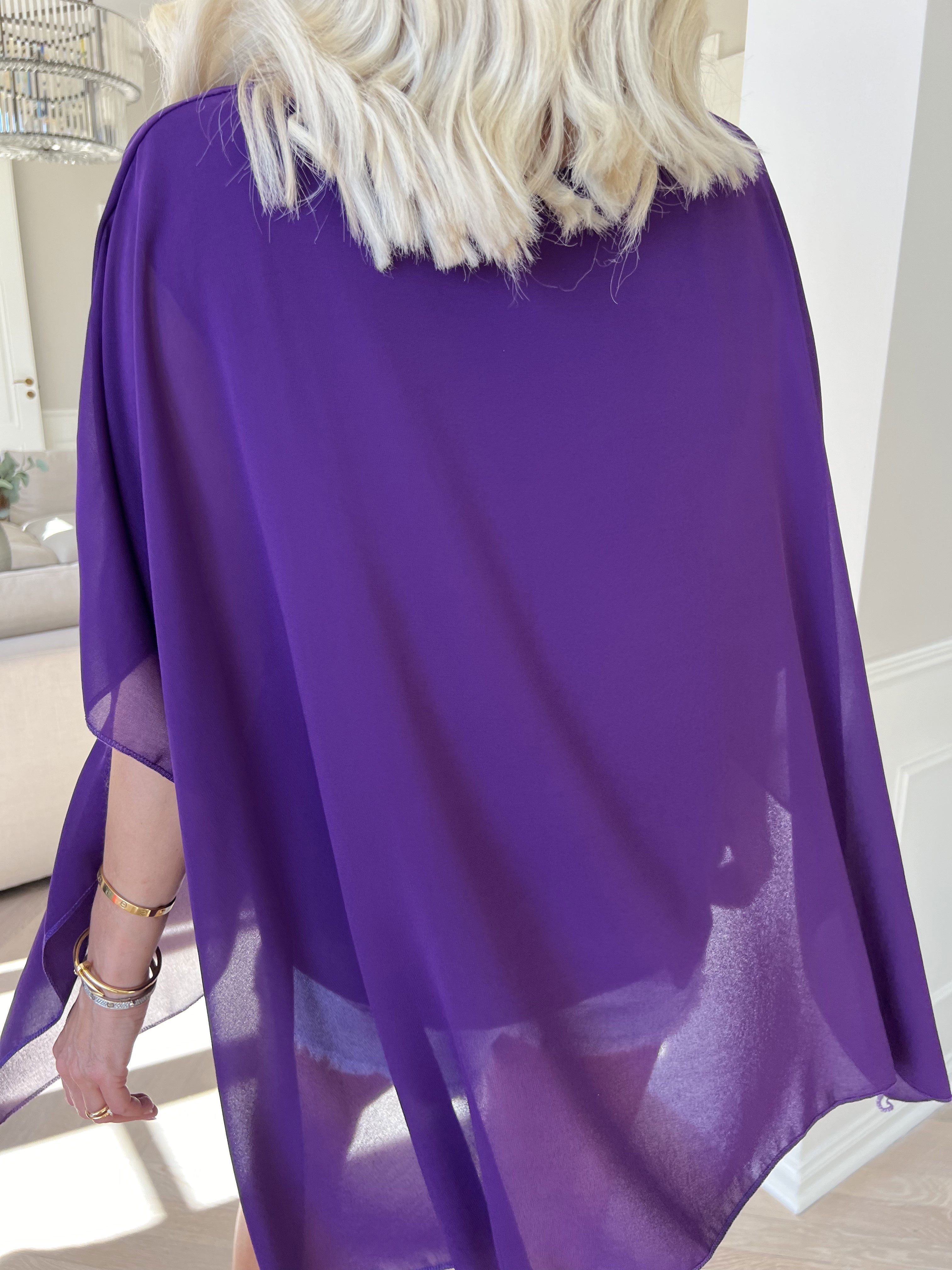 Mirabella Plain Shirt - Söt tunika med löst chiffonglager