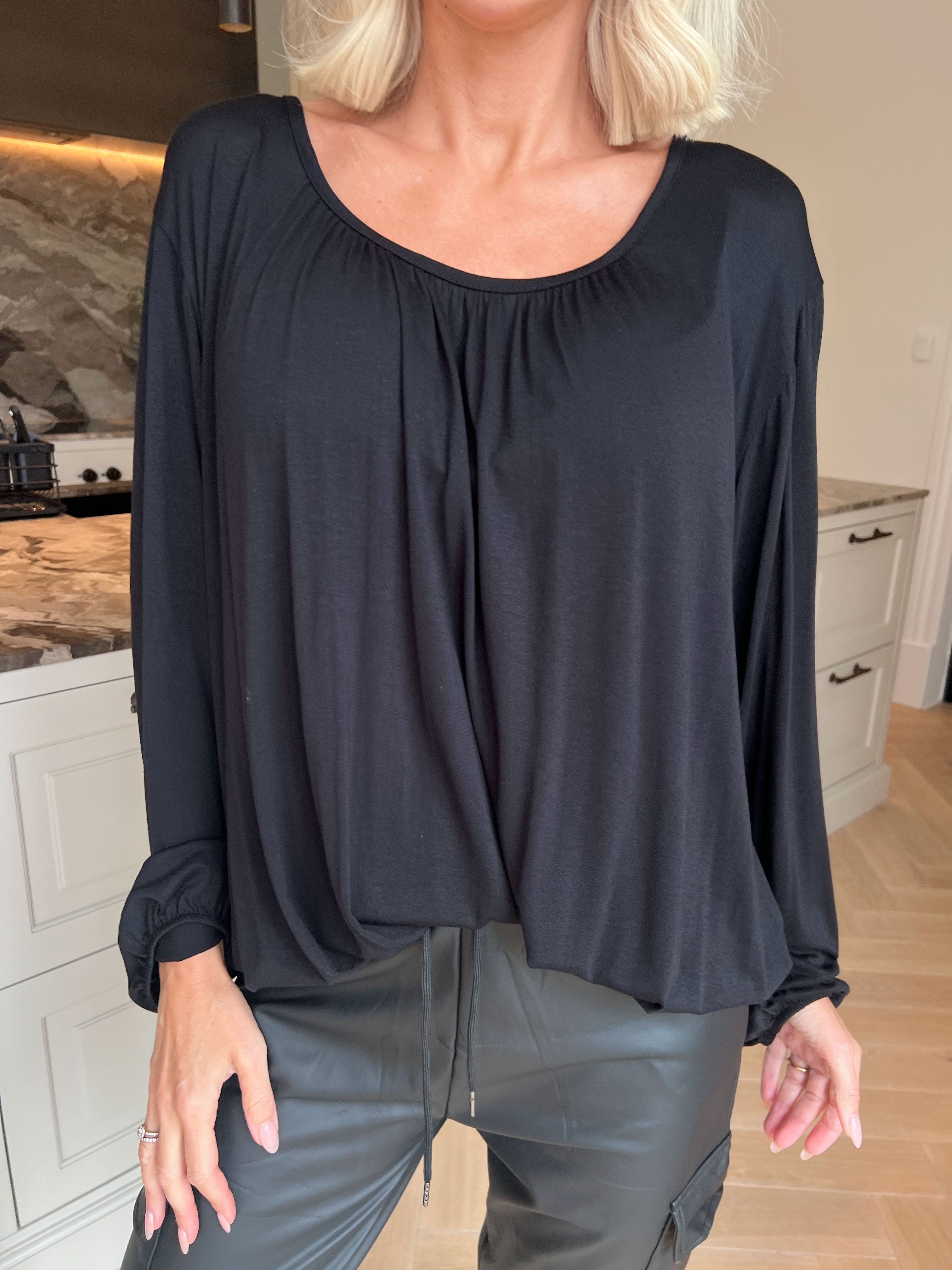 Miracle L/S - Skønneste basis bluse med elastik for enden