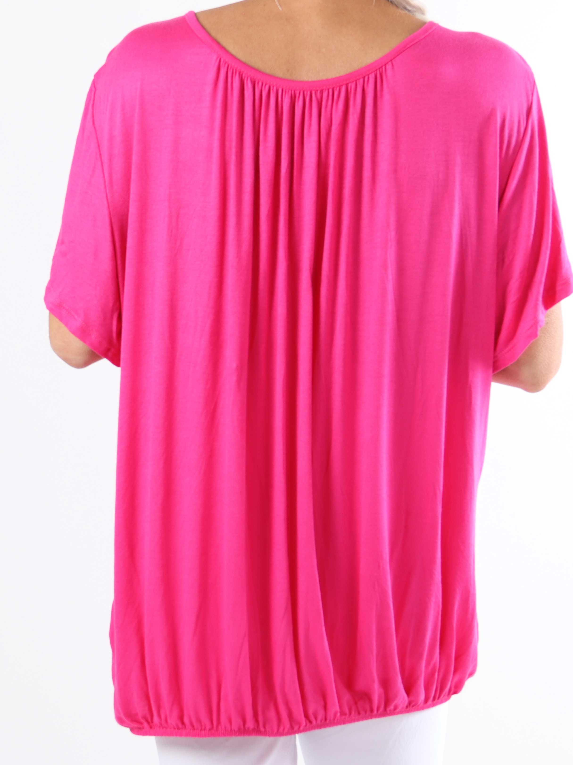 Miracle t-shirt - Basic t-shirt i plus size med resår i nederkanten (bestseller)