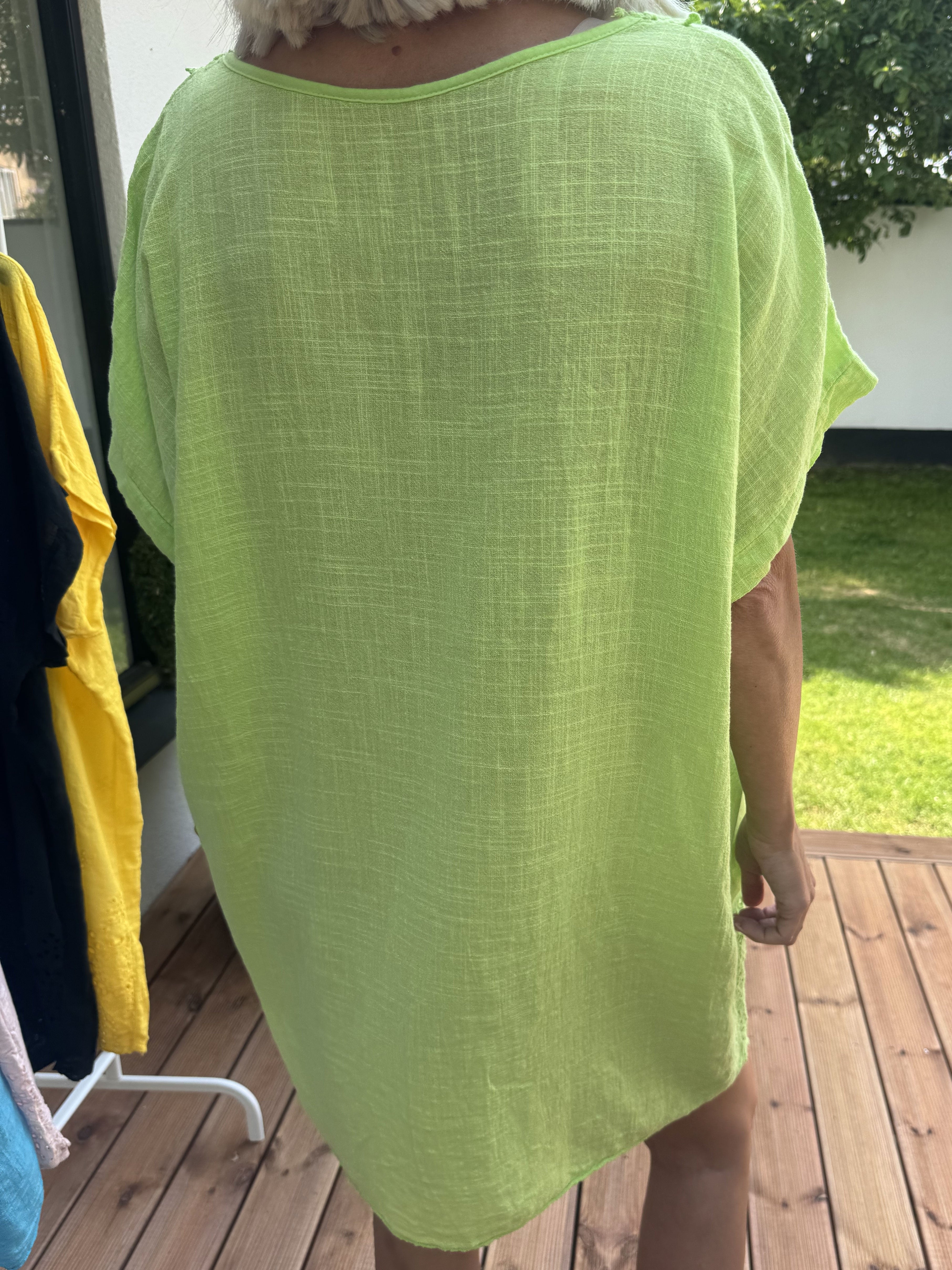 Mirina - Söt tunika i bomull med broderie anglaise