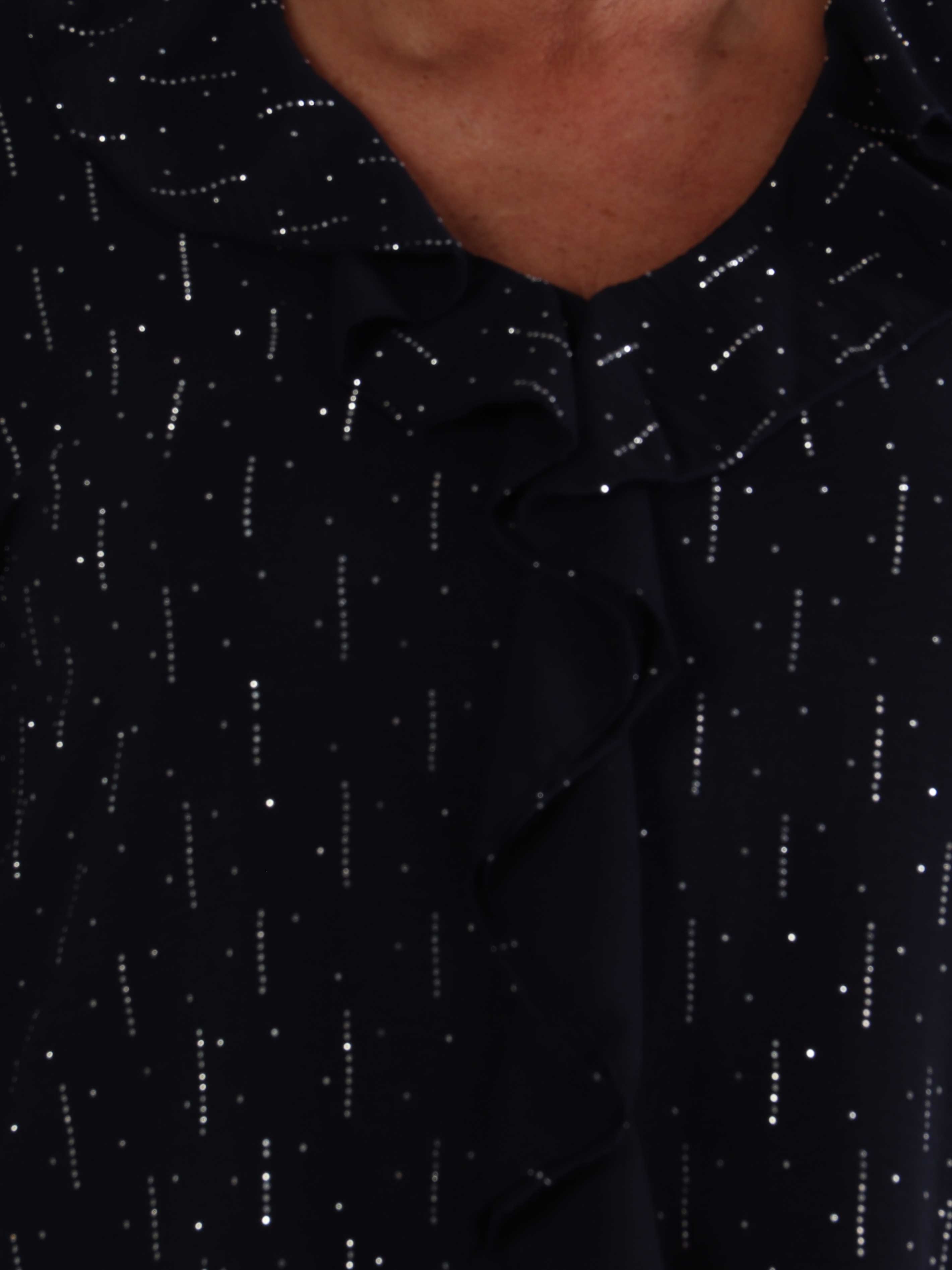 Noor - Plus size tunika med volanger och strass
