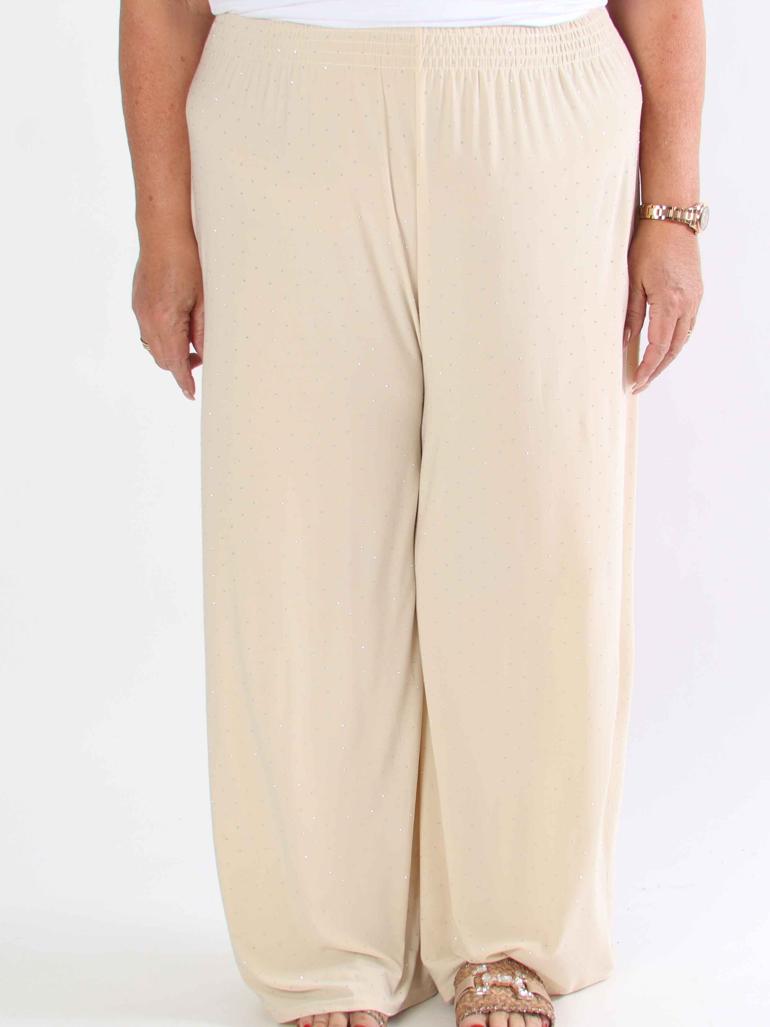Pams Crystal Pants - Fina elastiska byxor pyntade med strass
