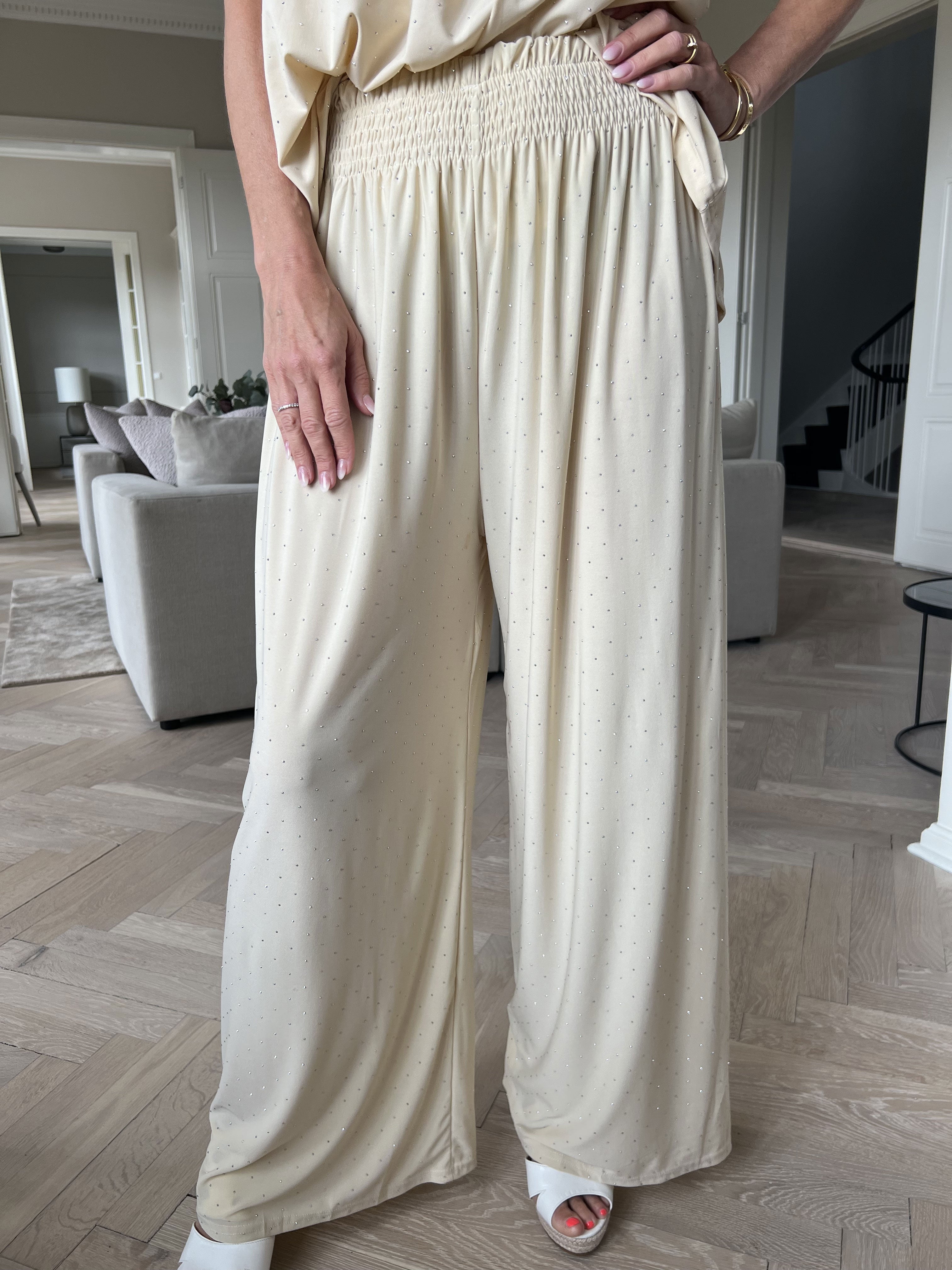 Pams Crystal Pants - Fina elastiska byxor pyntade med strass