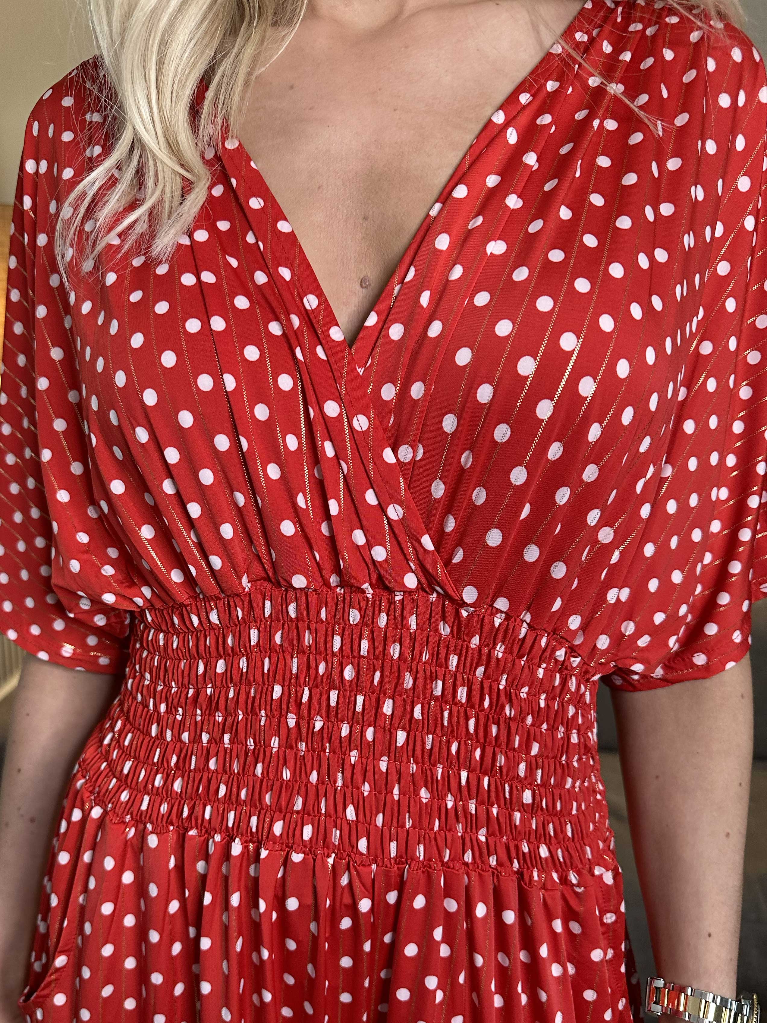 Pams Dot Jumpsuit - Jumpsuit med resår och prickar - Black