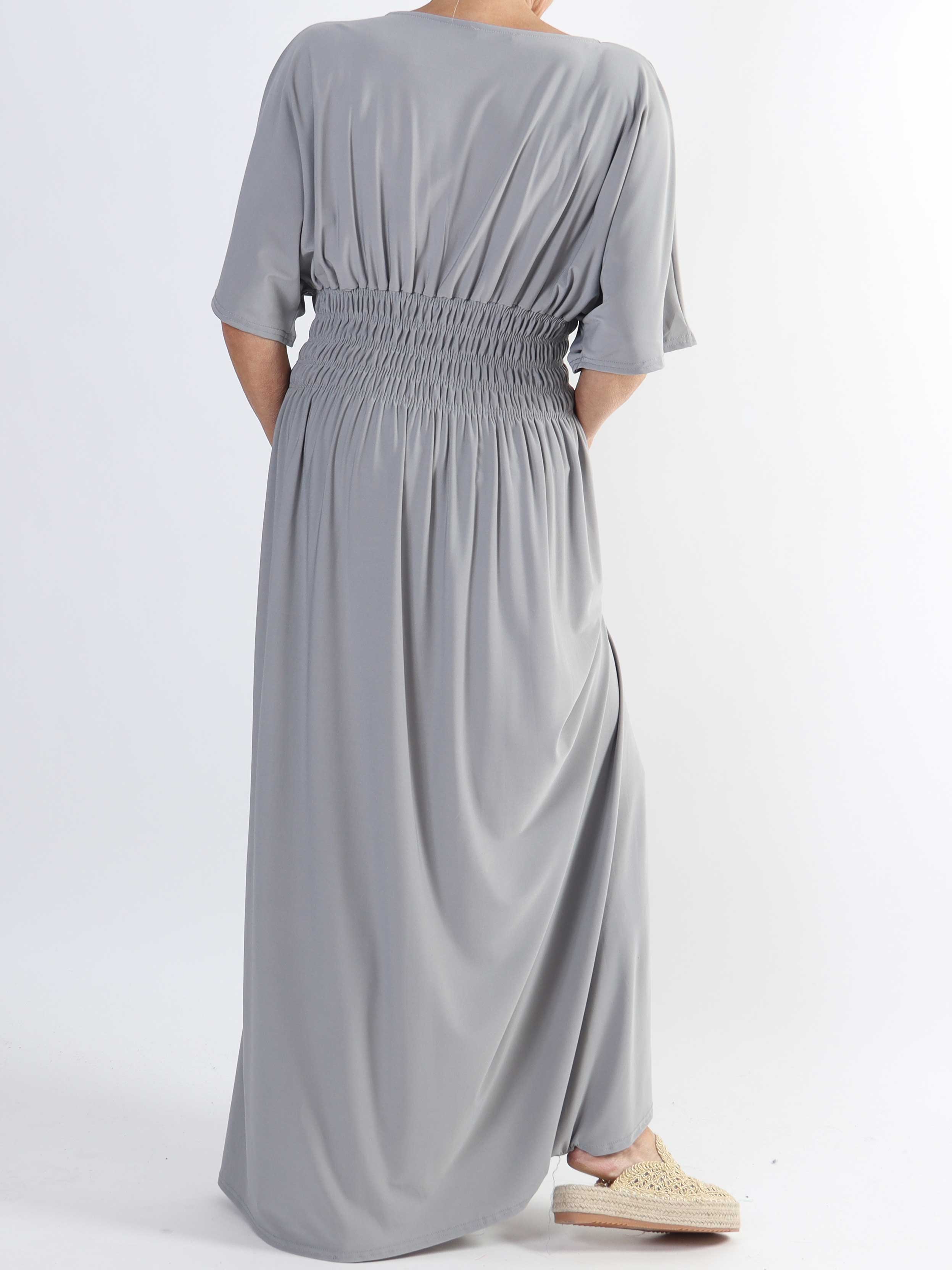 Pams Plain - Elastisk plus size kjole med smock