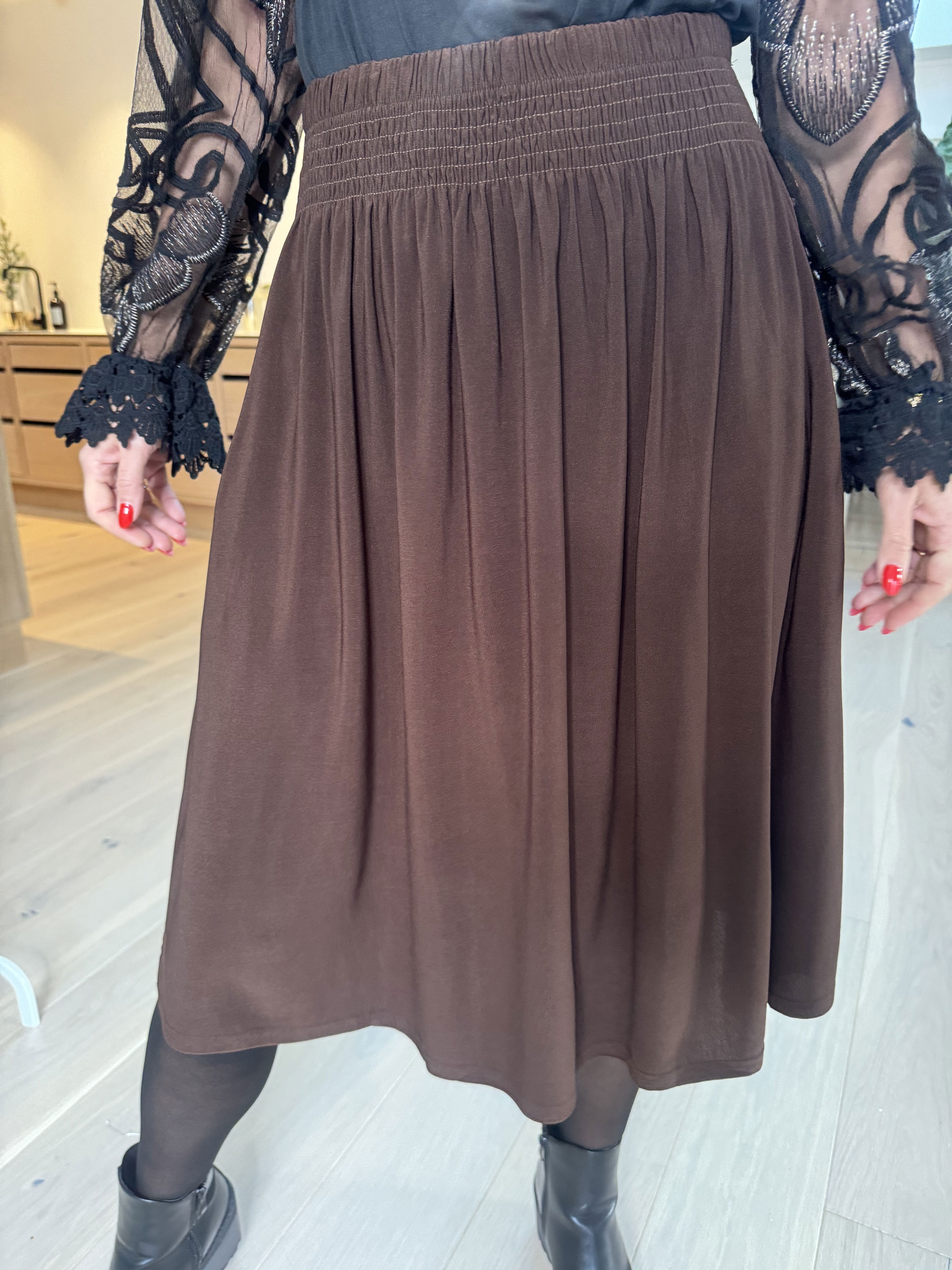 Pams Plain Skirt - Slät kjol i stretchigt tyg