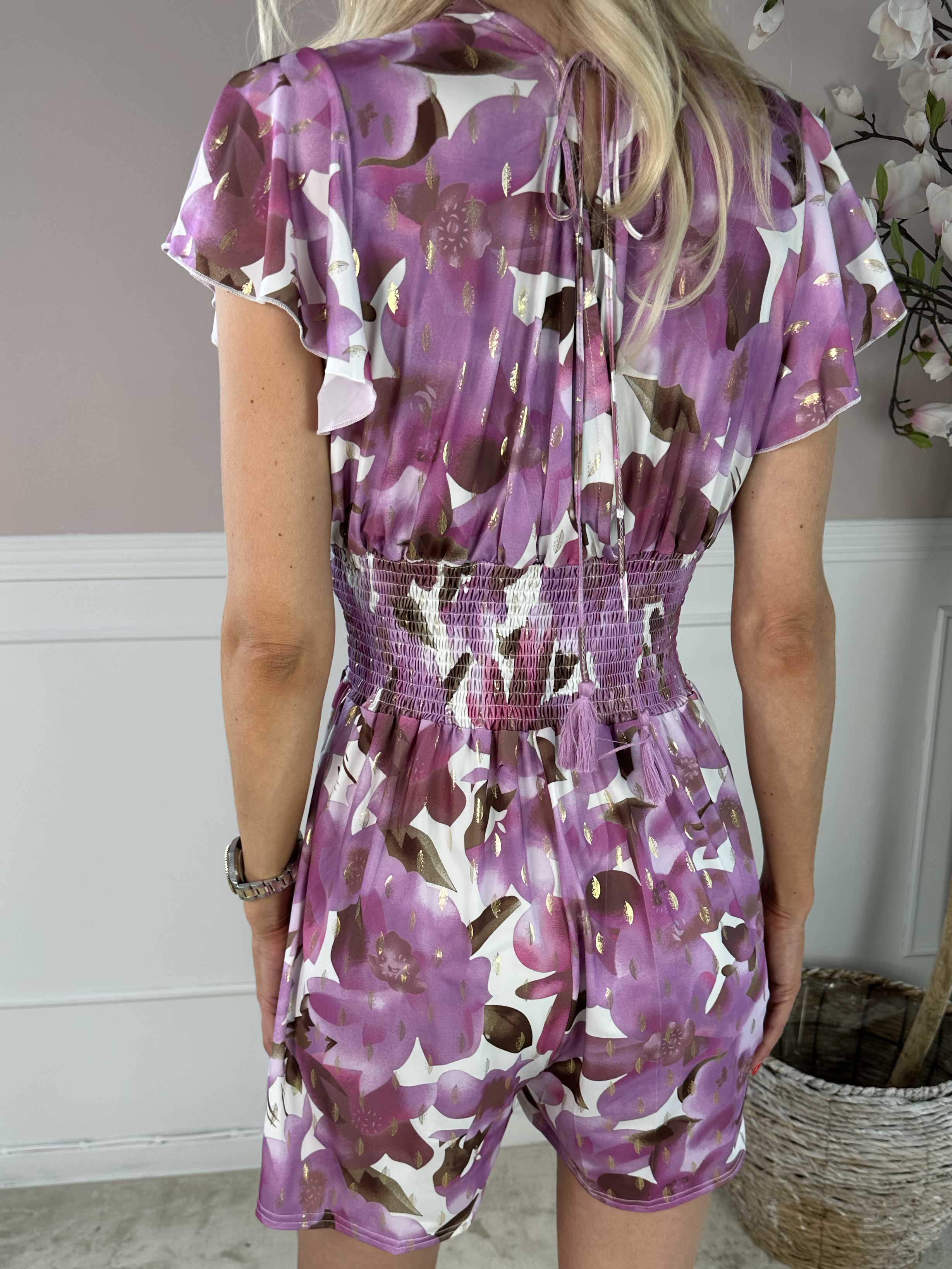 Pams Sweet Flower Playsuit - Jumpsuit med resår och blommigt tryck