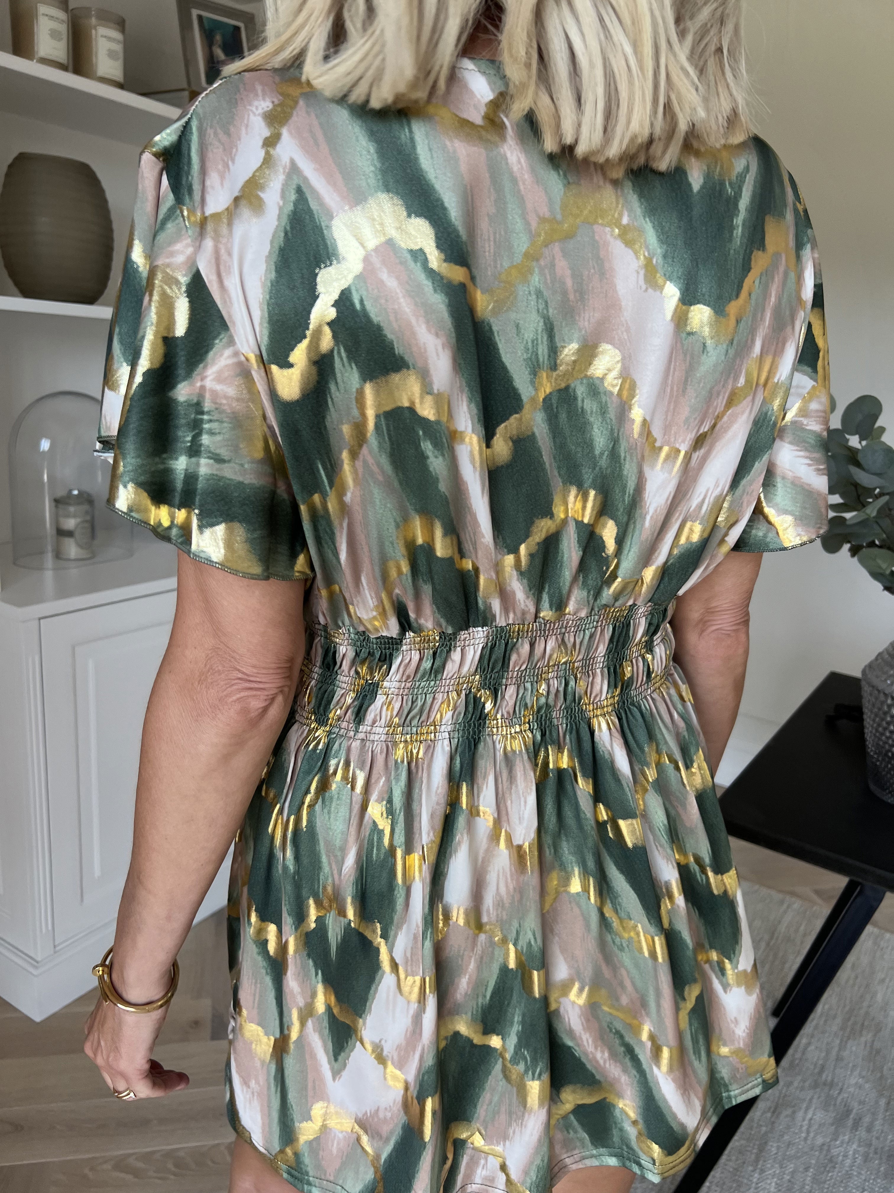 Pams Wave Shirt - Söt tunika i fint mönster med resår