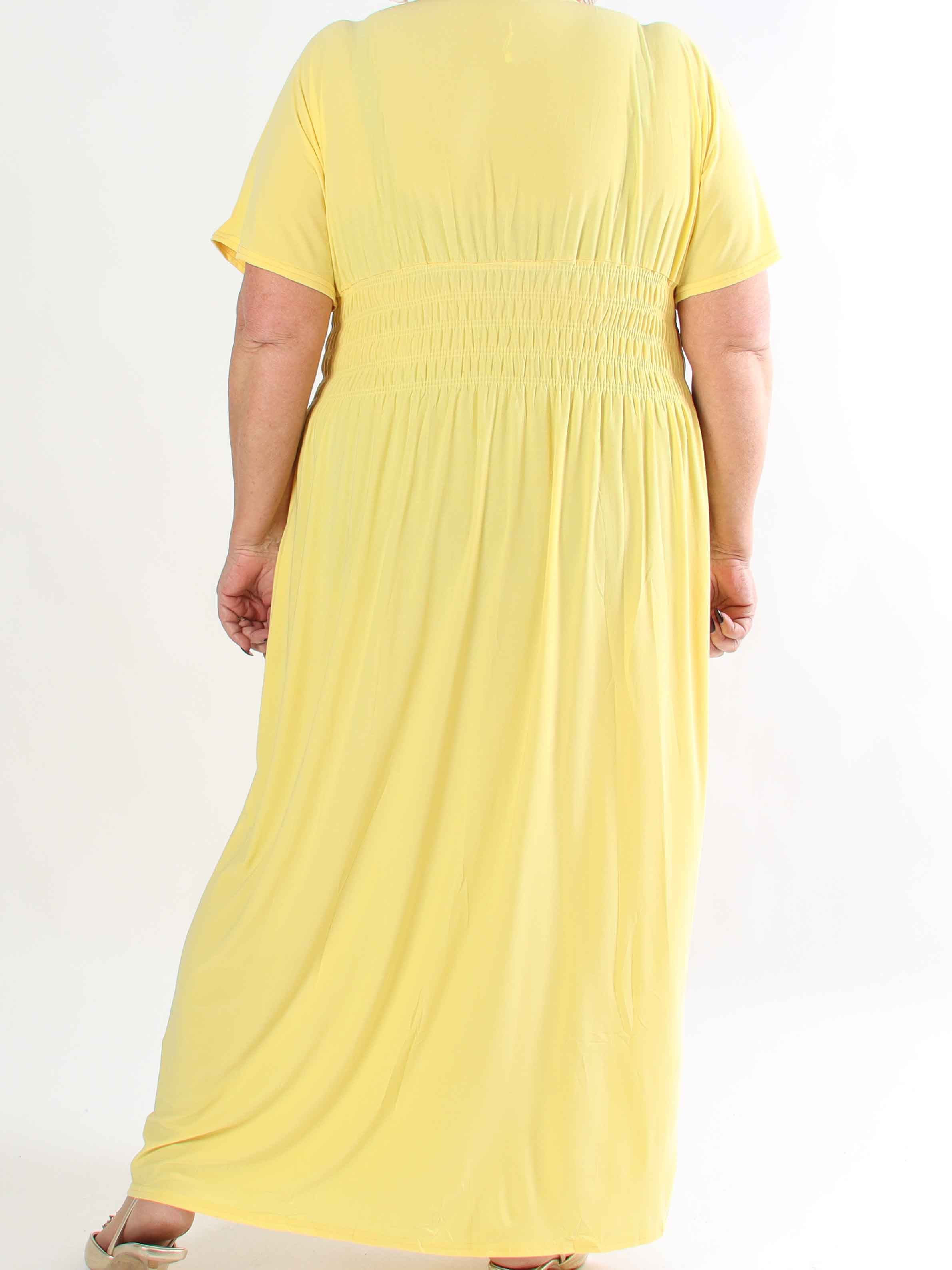 Pams Plain - Elastisk plus size kjole med smock