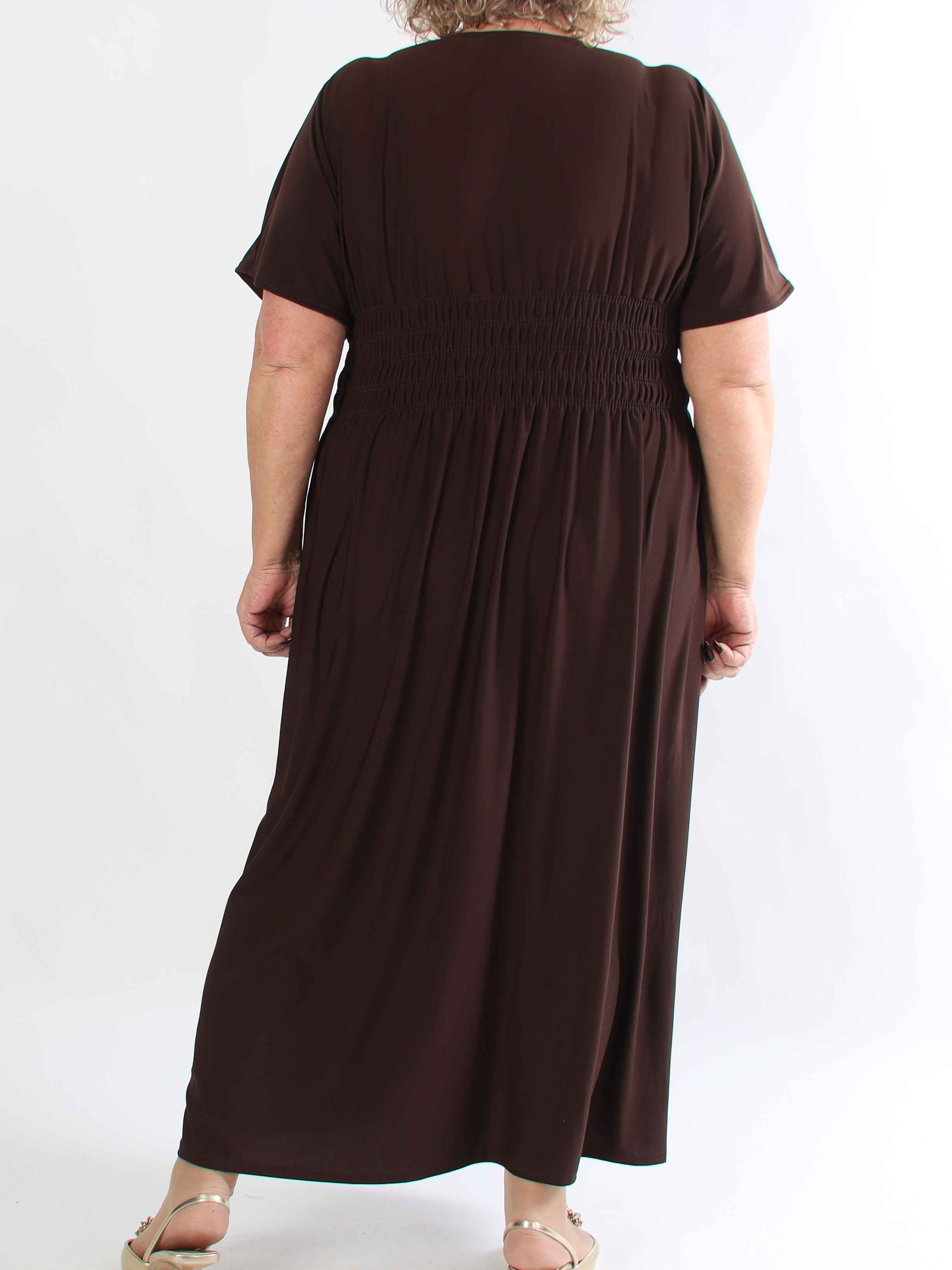 Pams Plain - Elastisk plus size kjole med smock