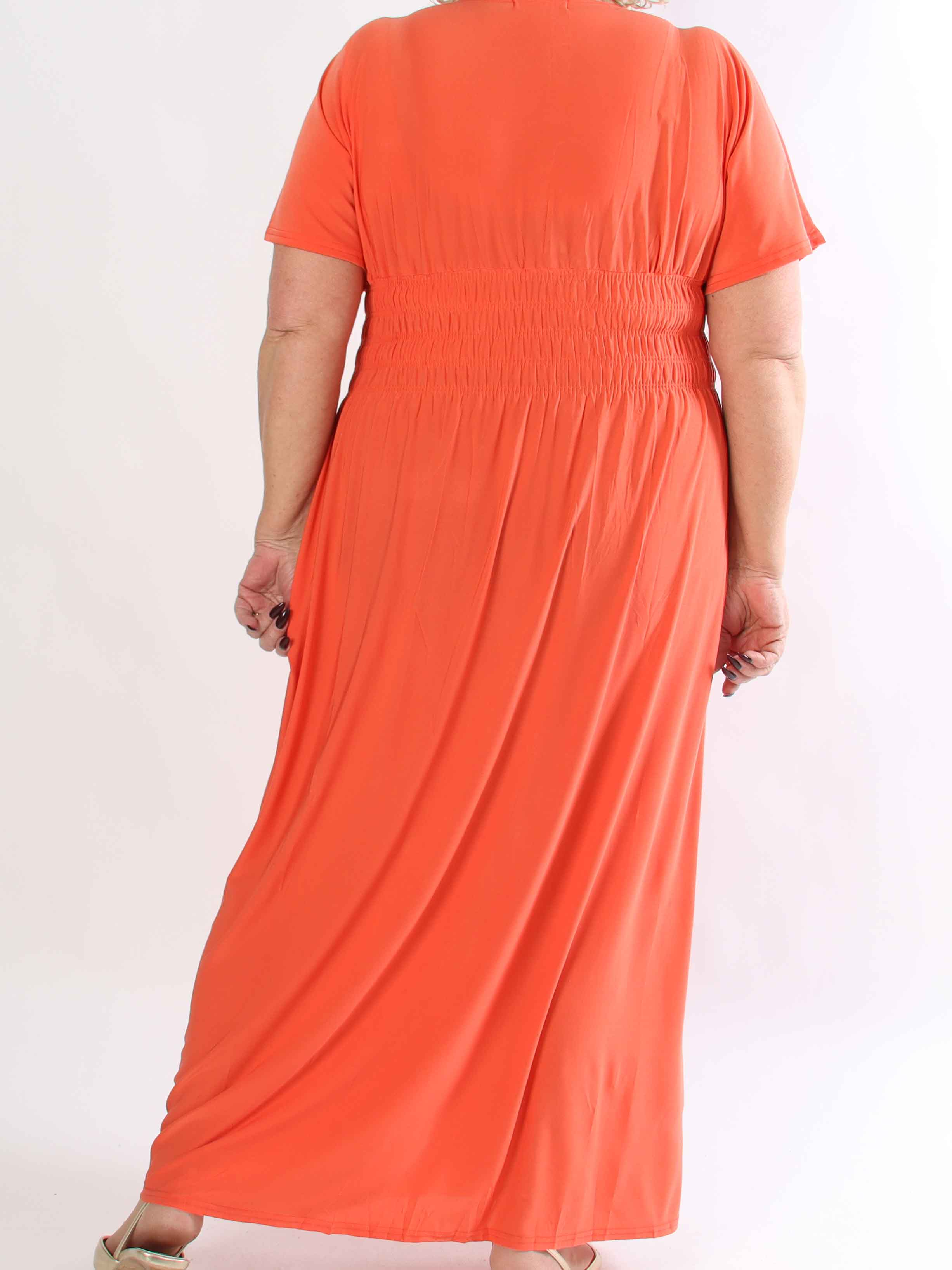 Pams Plain - Elastisk plus size kjole med smock