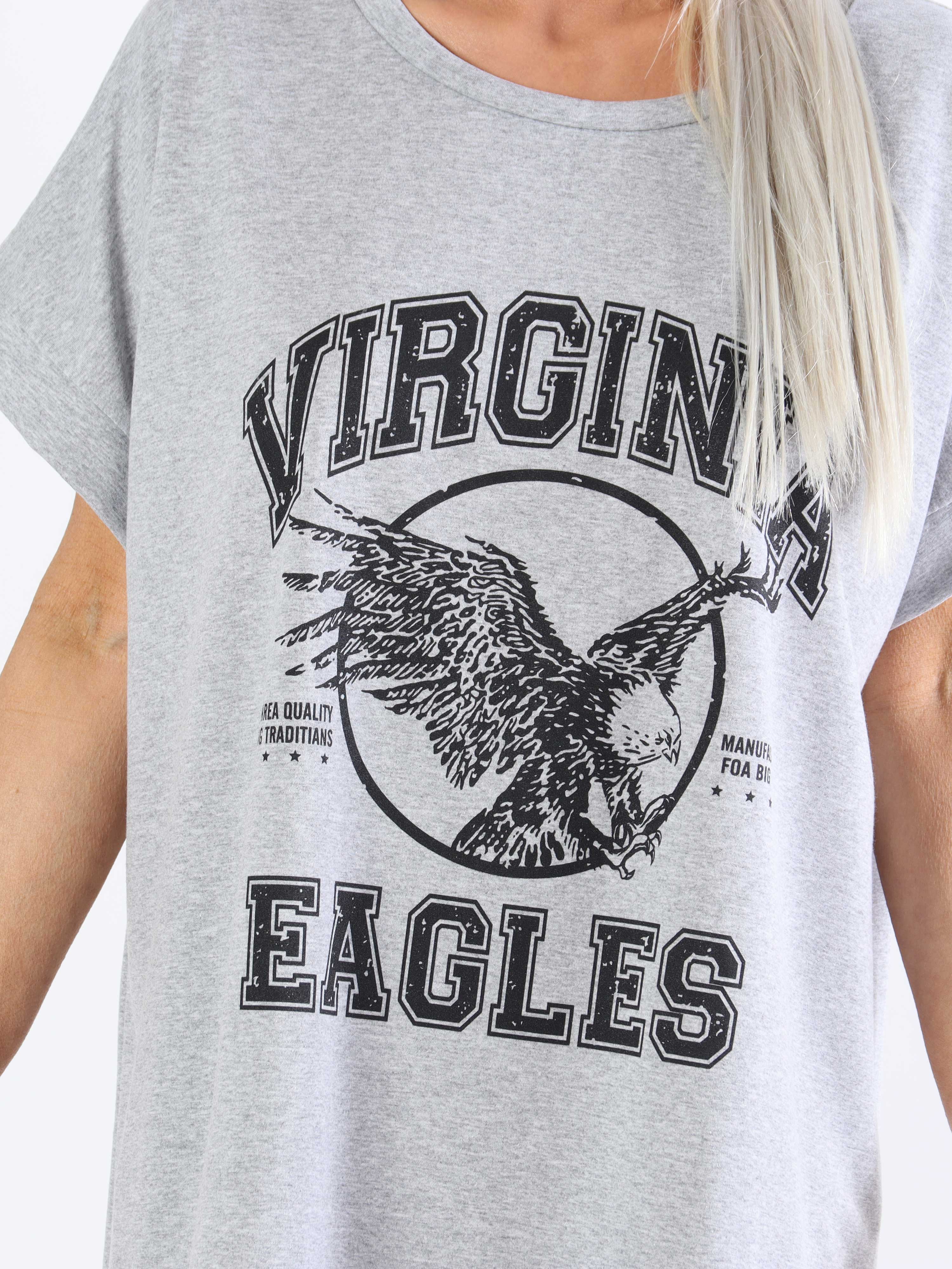 Pernille - Plus size t-shirtklänning i bomull med tryck