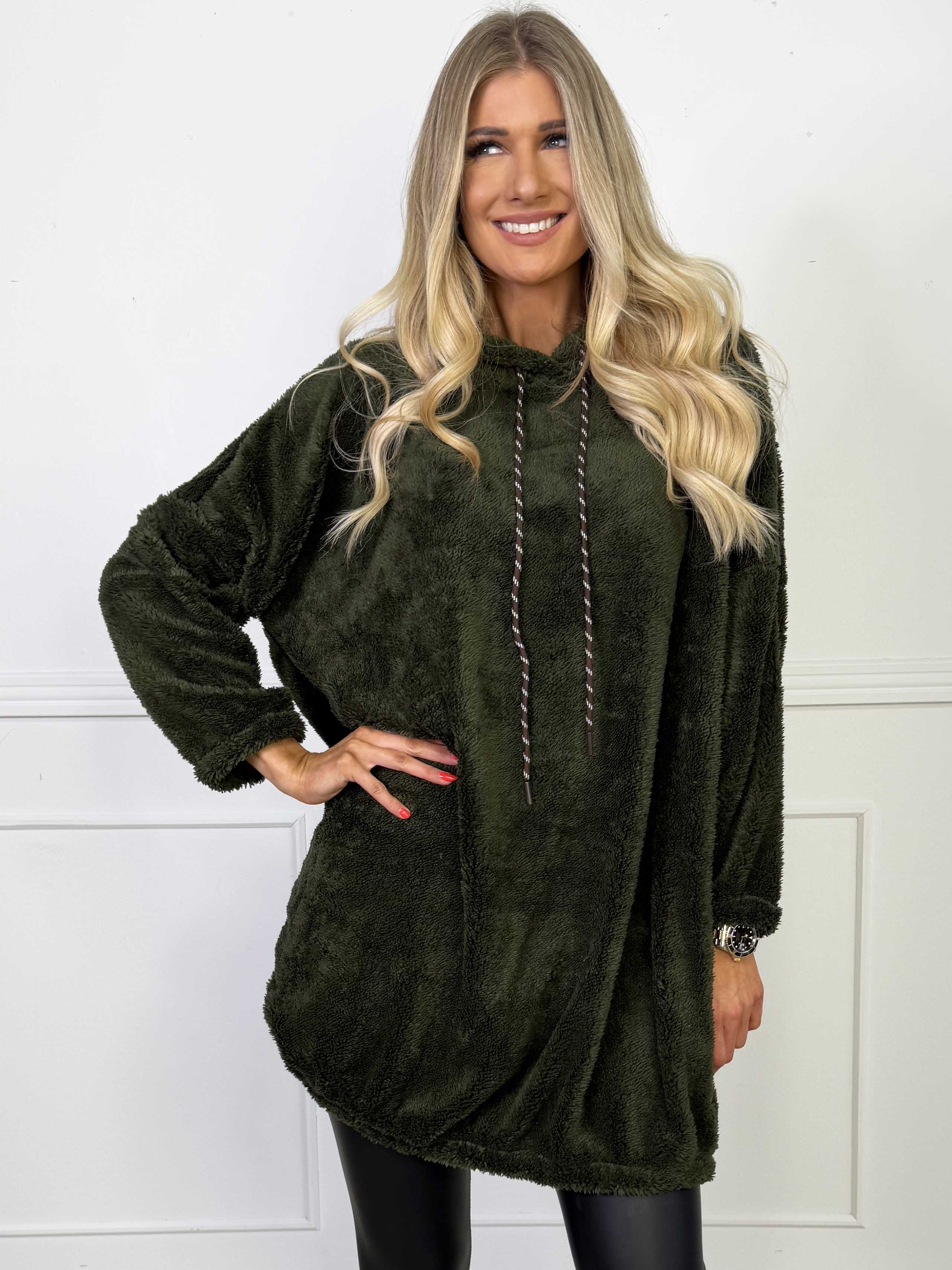 Puffy - Oversize hoodie i fluffy och mjukt material