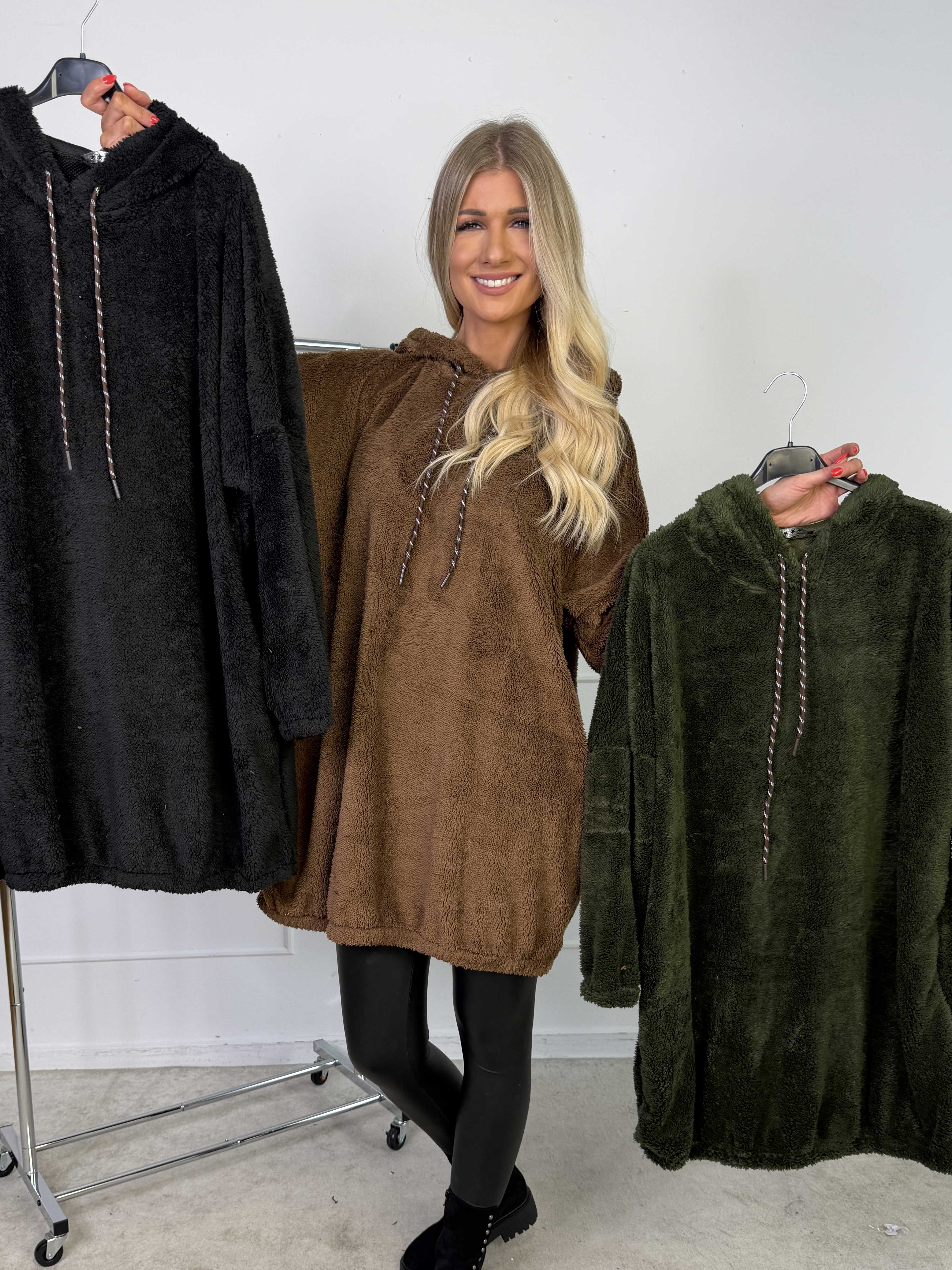 Puffy - Oversize hoodie i fluffy och mjukt material