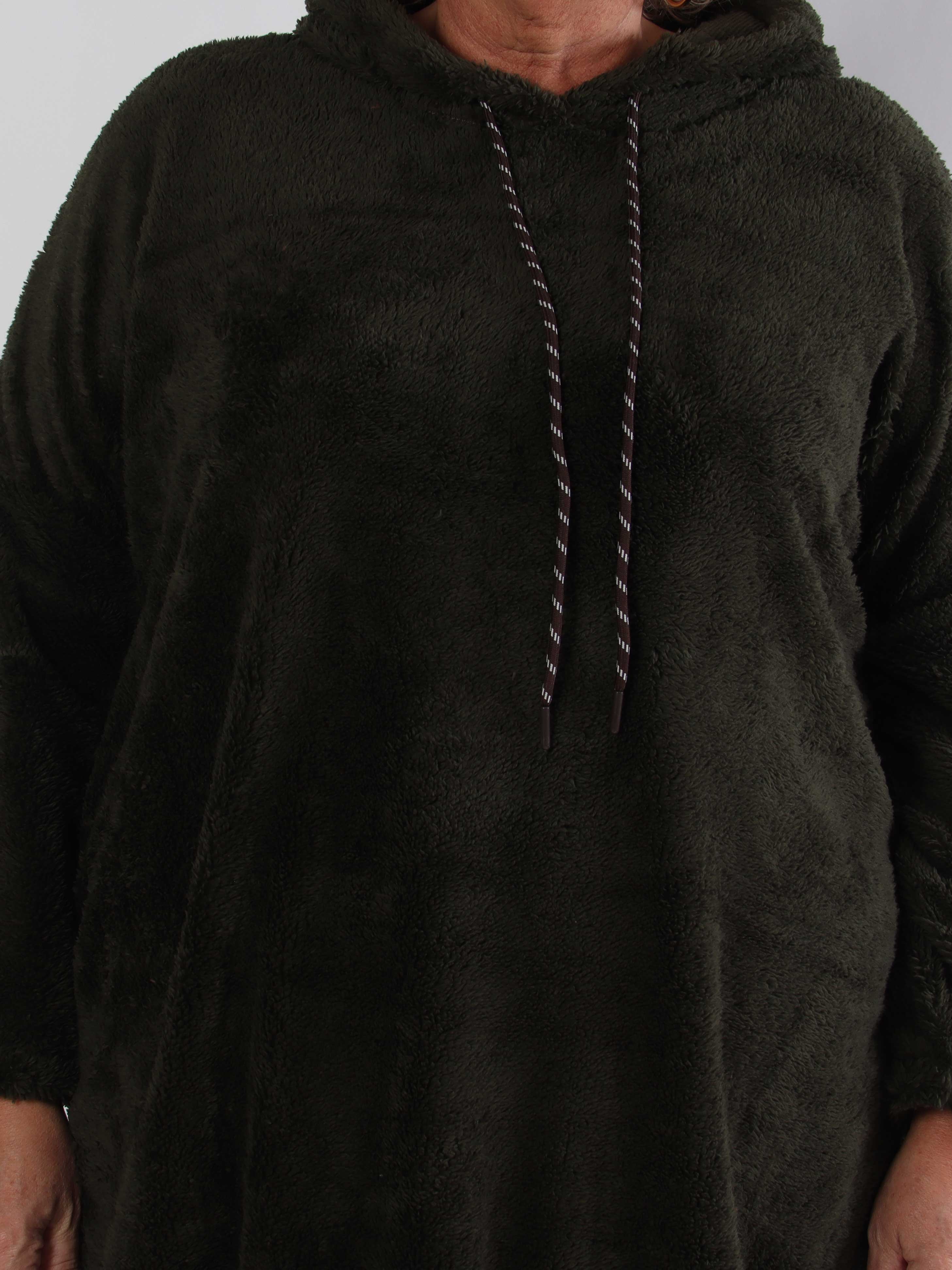 Puffy - Plus size hoodie i fluffy och mjukt material