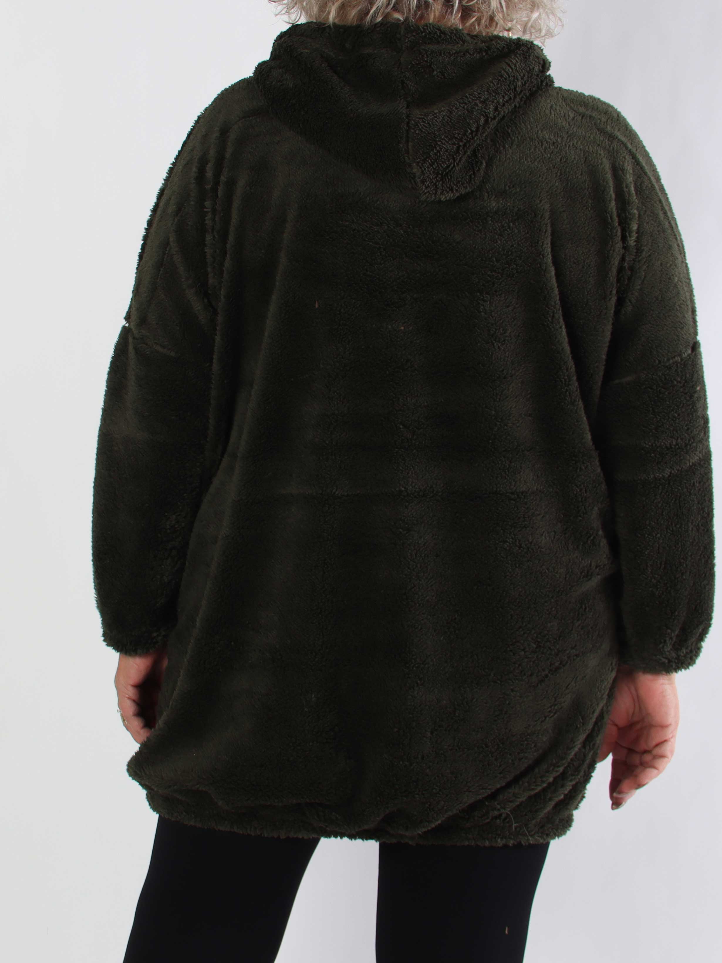 Puffy - Plus size hoodie i fluffy och mjukt material