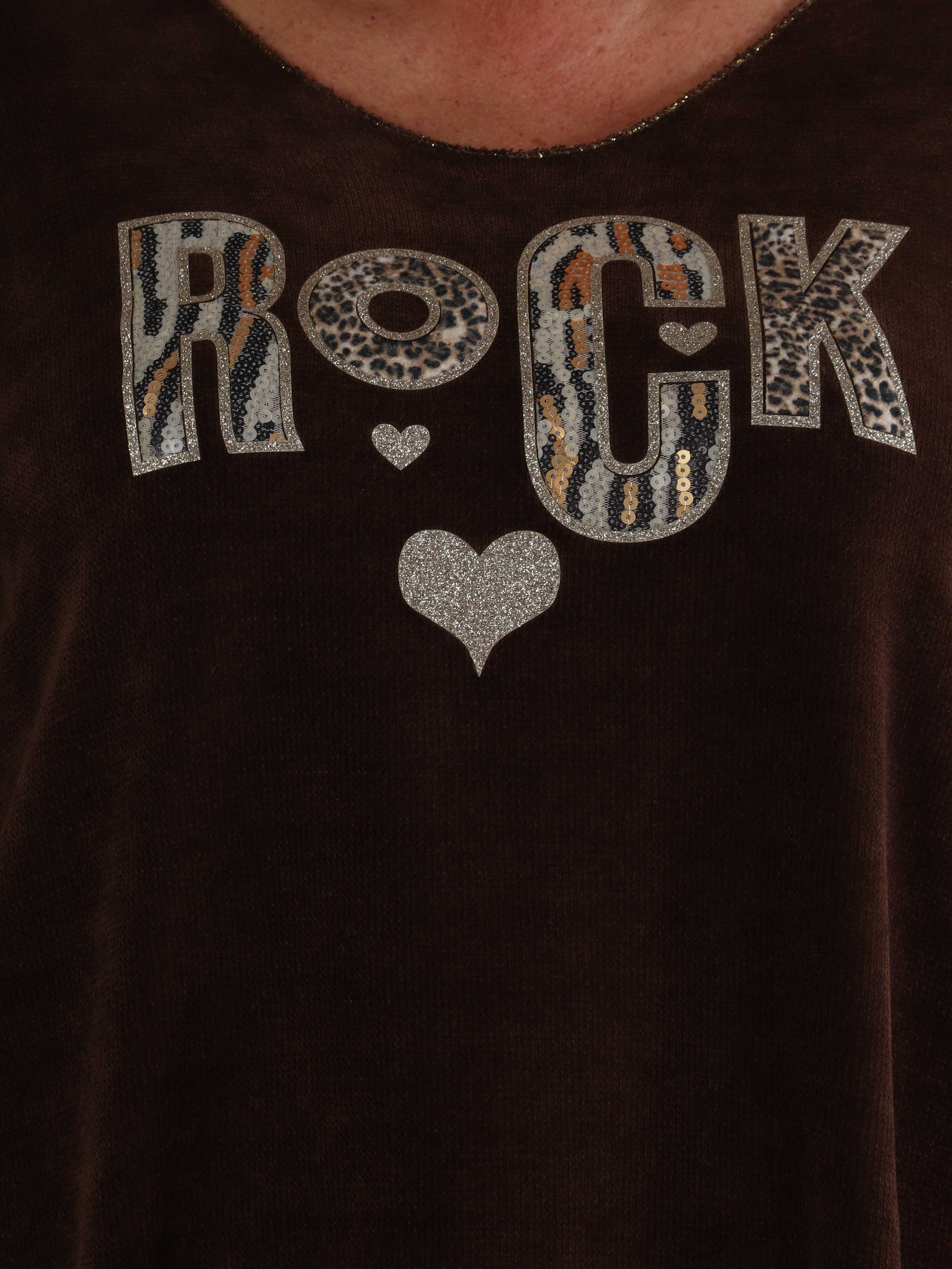 Rocka - Mjuk stickad plus size klänning med motiv