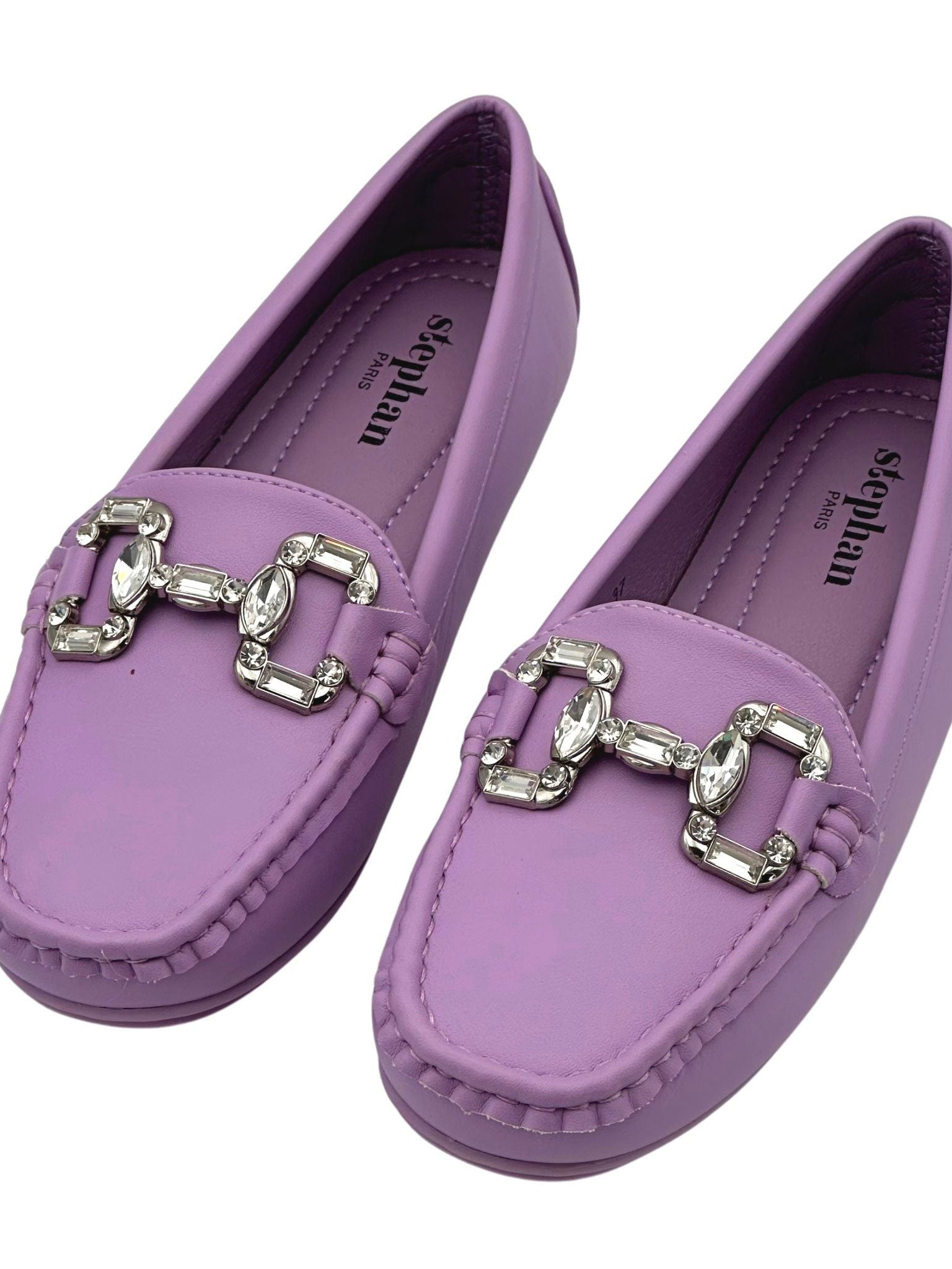 Rosalba - Moccasins med strasspänne