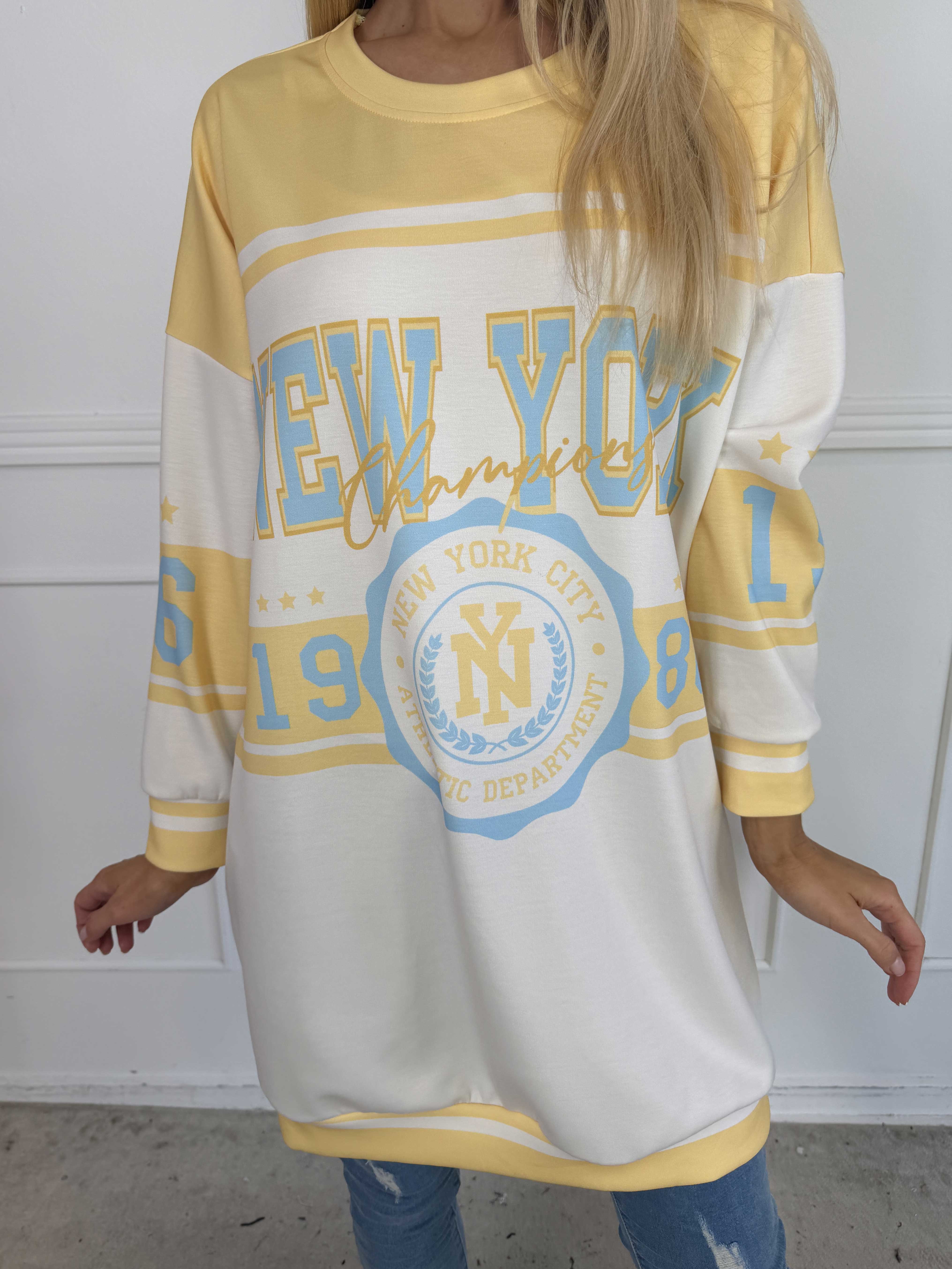 Rosaria - Joggingklänning med New York-motiv på bröstet