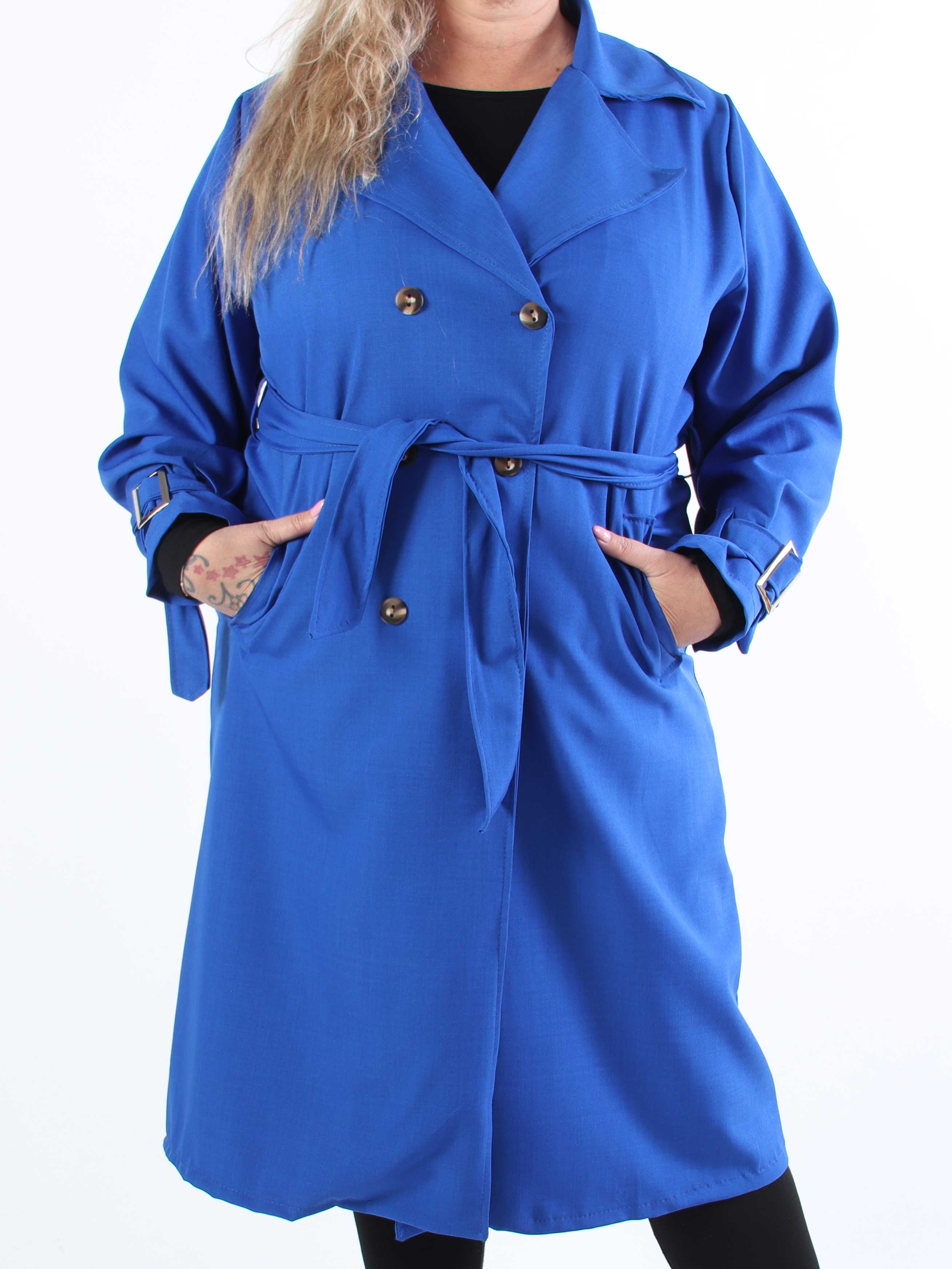 Sharpay - Lätt trenchcoat i plusstorlek med knytband