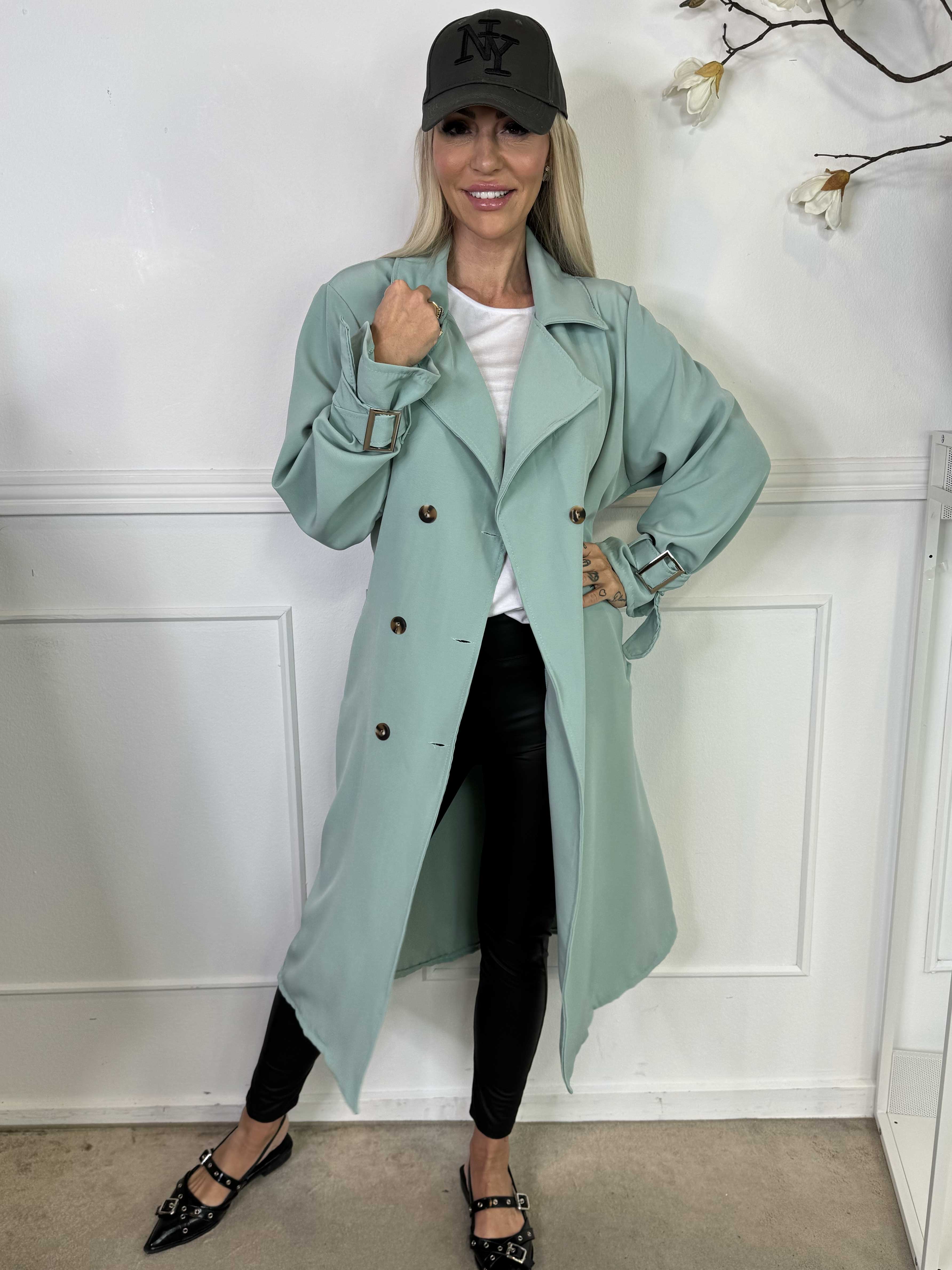 Sharpay - Lätt trenchcoat med knytskärp