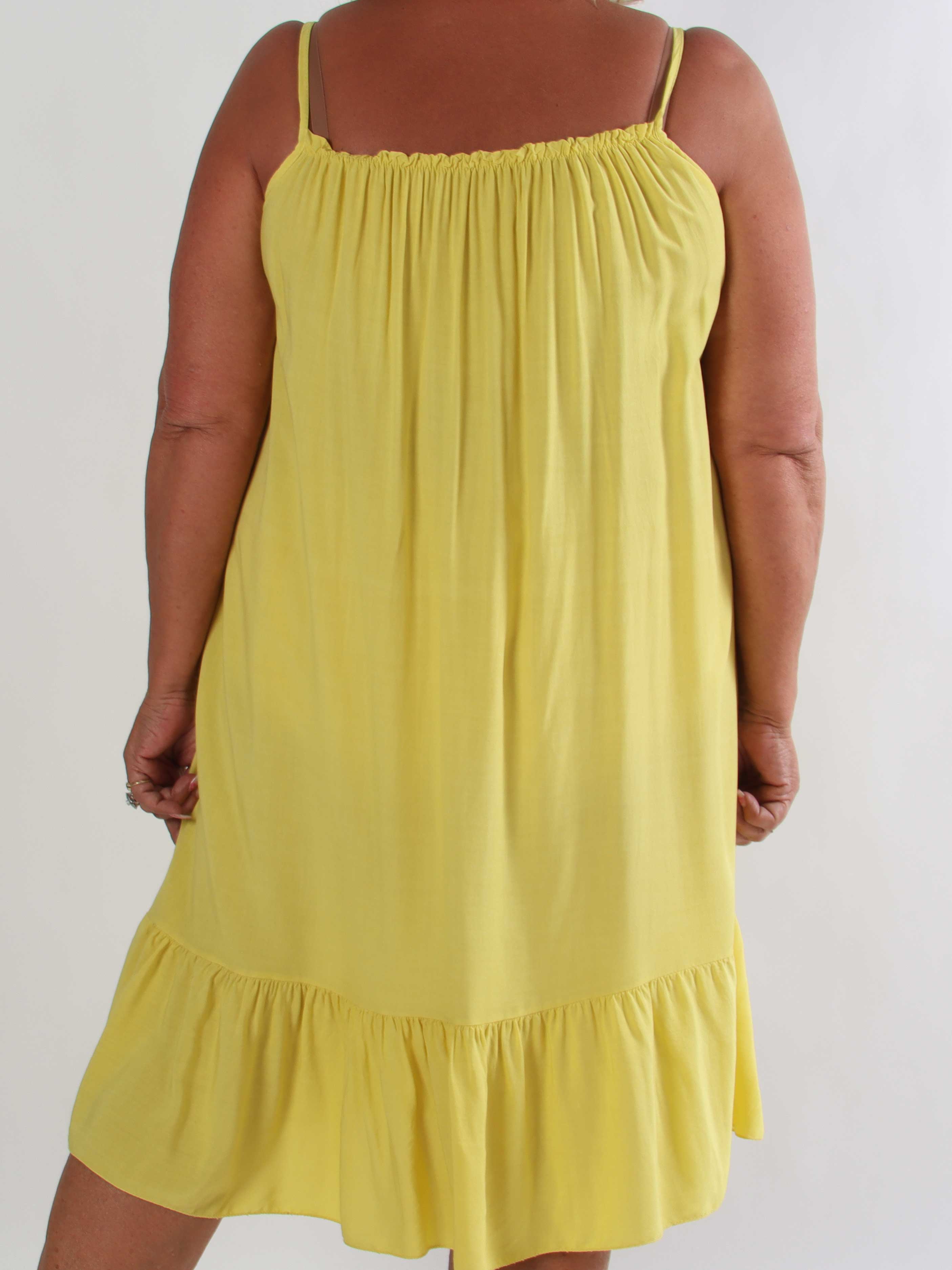 Solero Plain - Feminin plus size stropkjole i åndbar bomuld