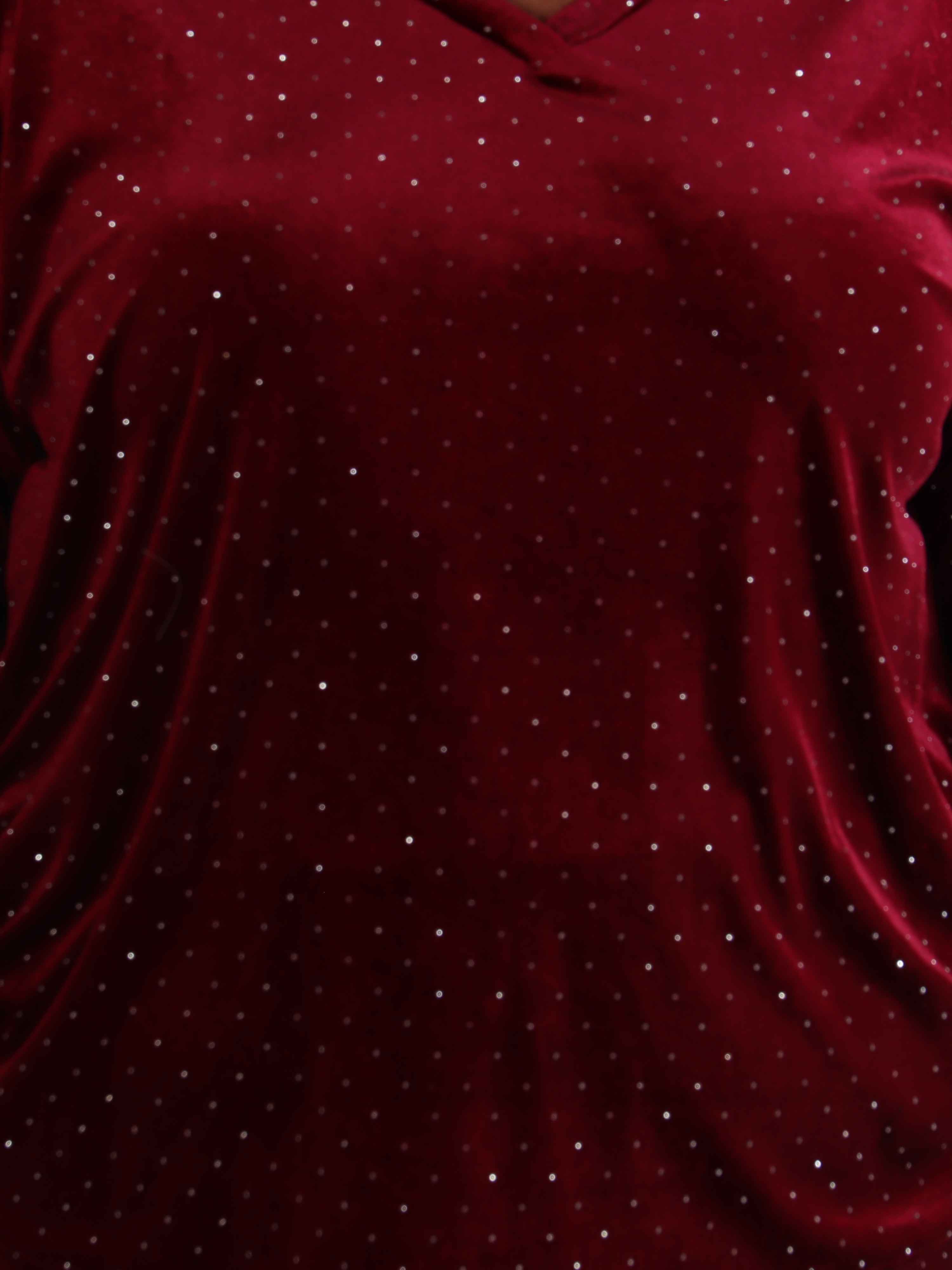 Sparkling - Mjukt plus size set i velour med glittrande stenar