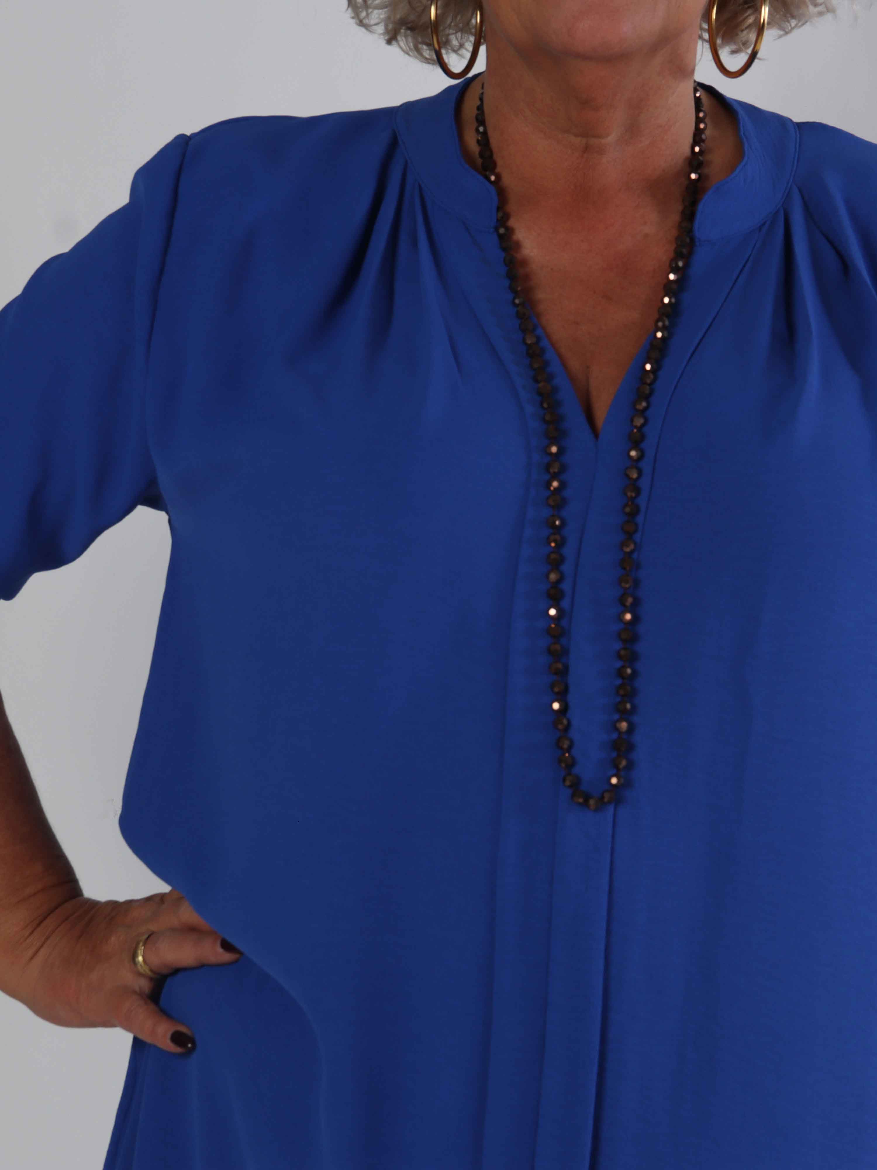 Teresa - Plus size tunika med uppvikta ärmar