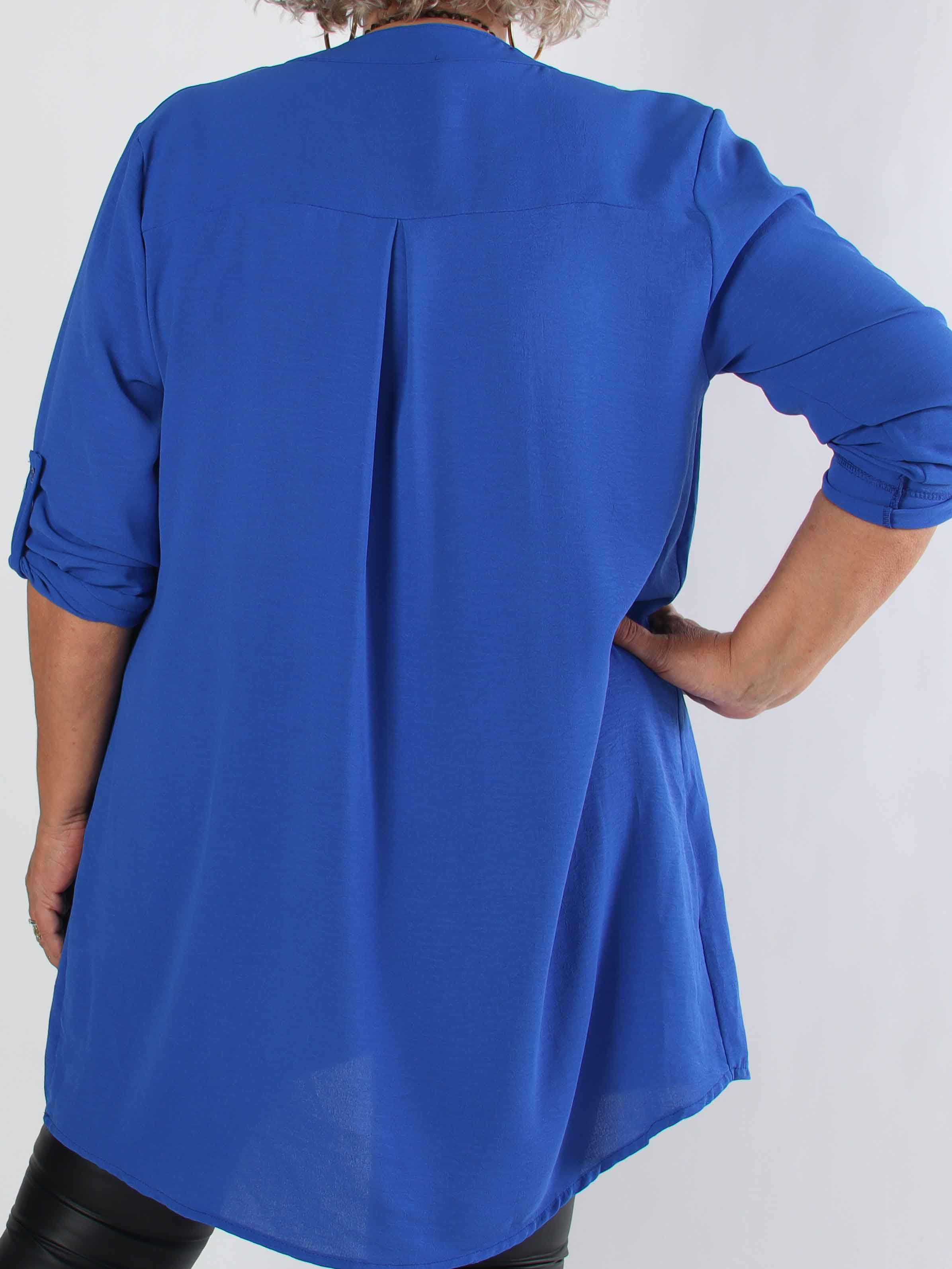 Teresa - Plus size tunika med uppvikta ärmar