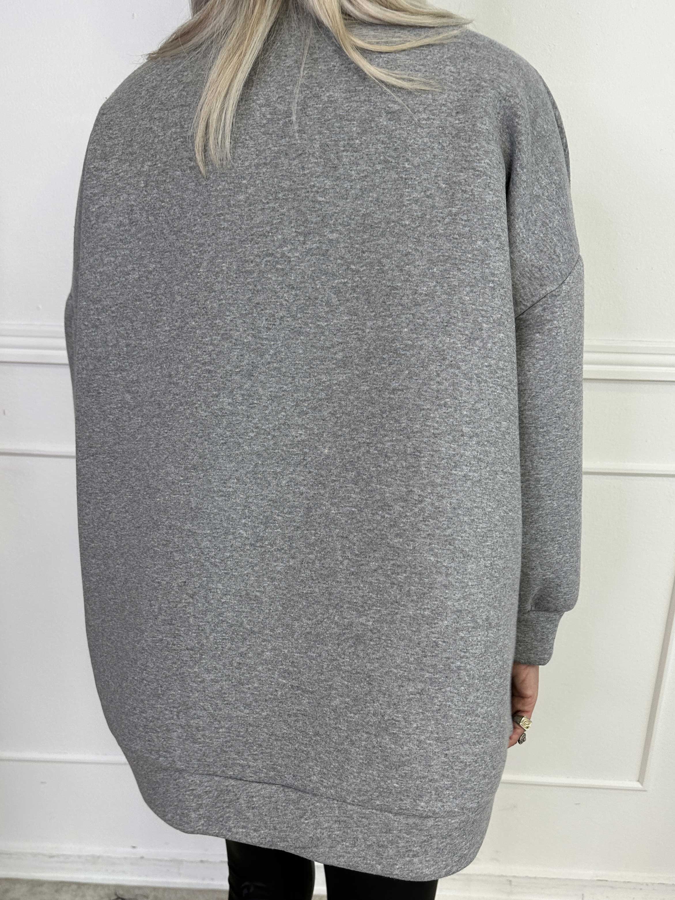 Thalassa - Oversized sweatshirt i bomull med stor velourrosett