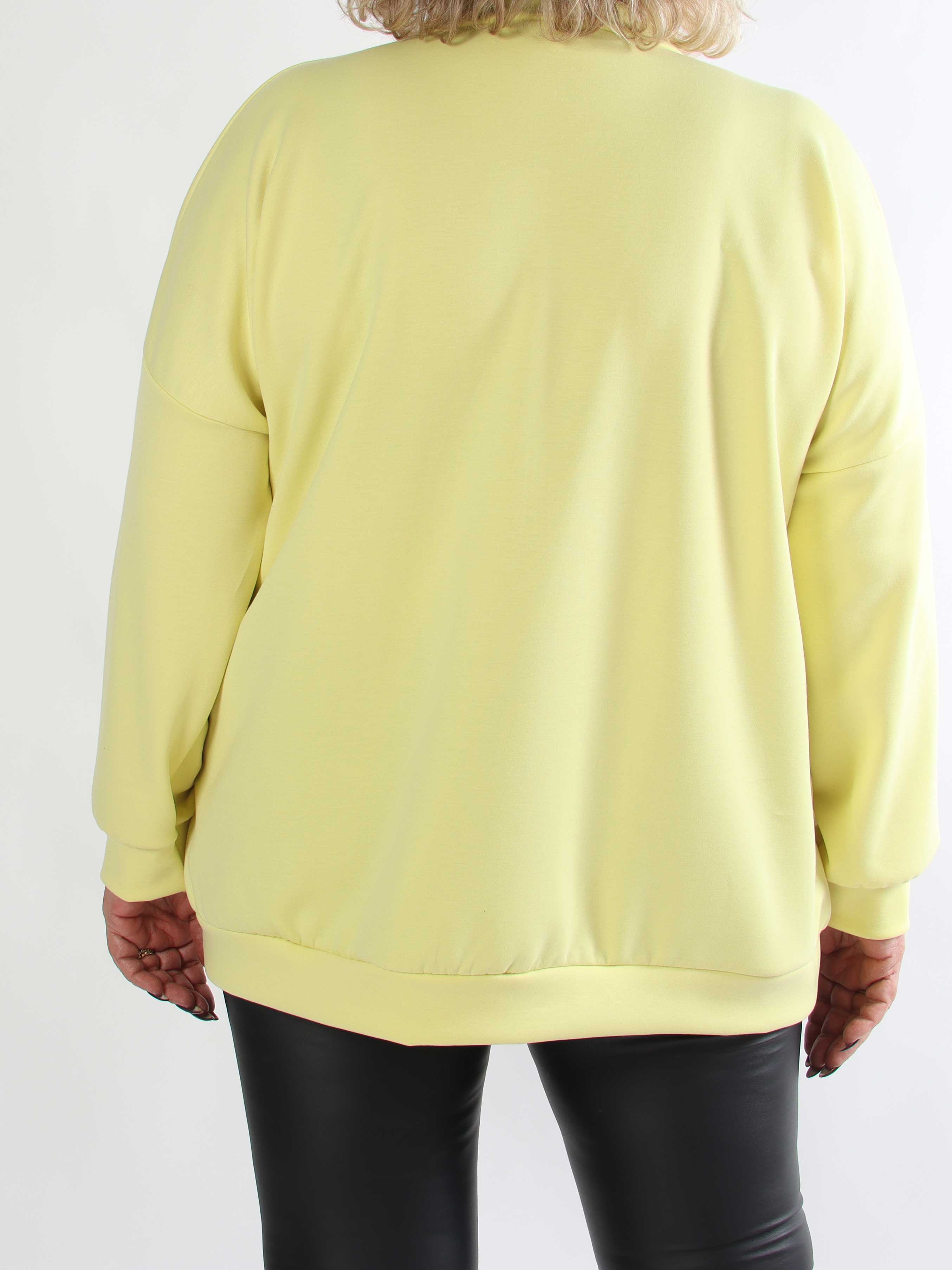 Tracy - Plus size s weatshirt med lynlås og NEW YORK detalje