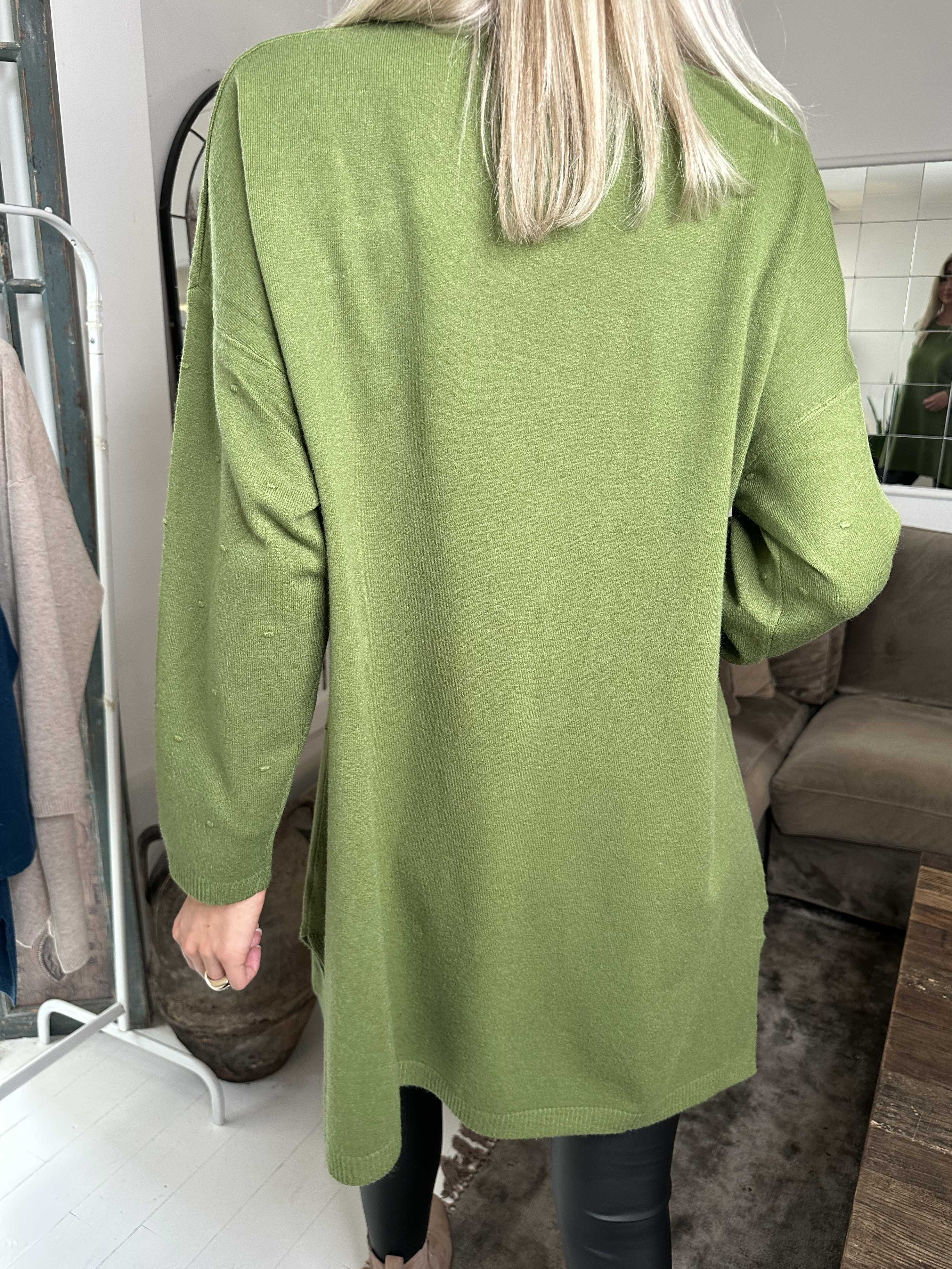 Zina - Tröja med prickiga detaljer i tyget