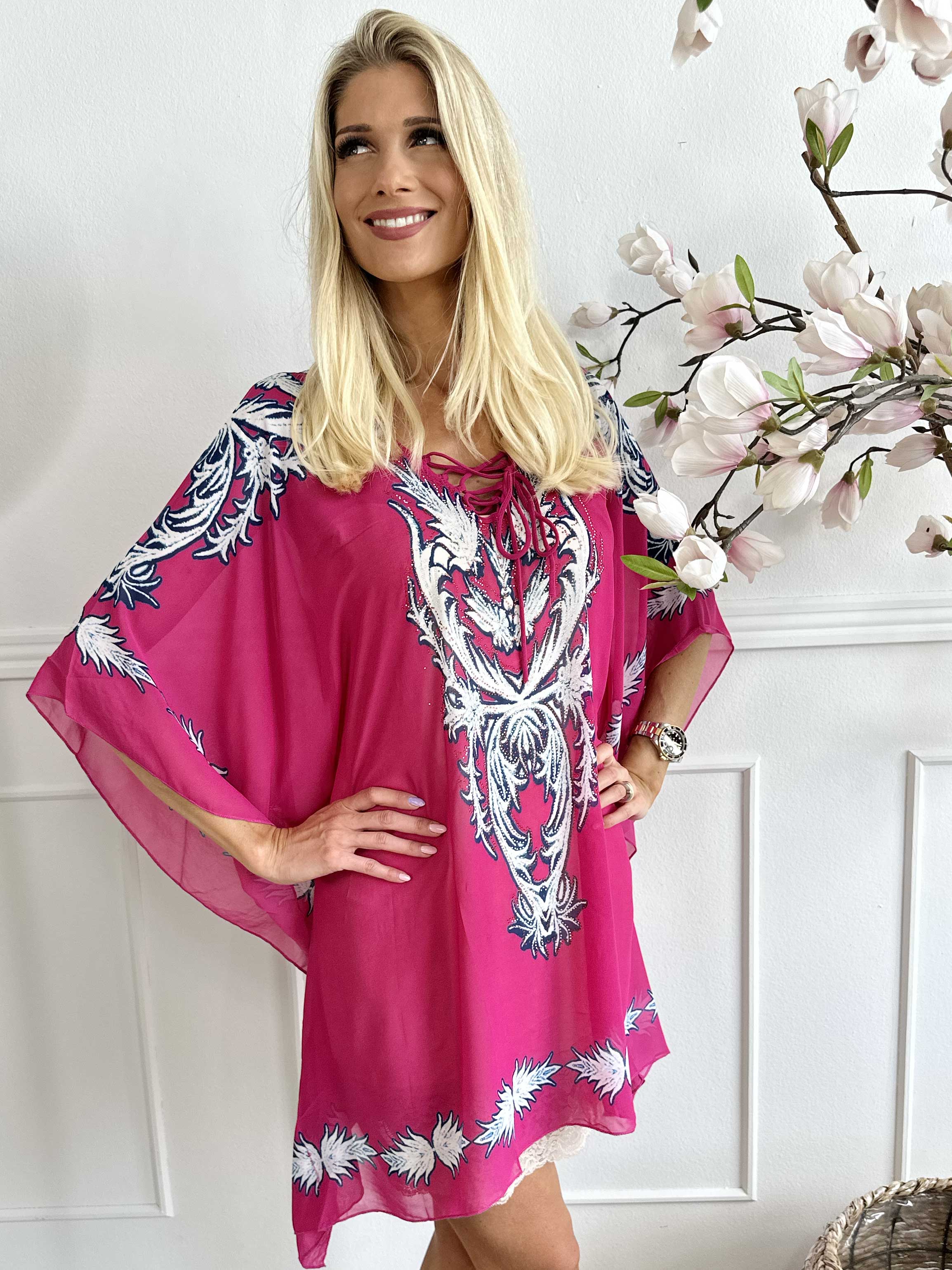 Josefina - Semitransparent tunika med dragsko