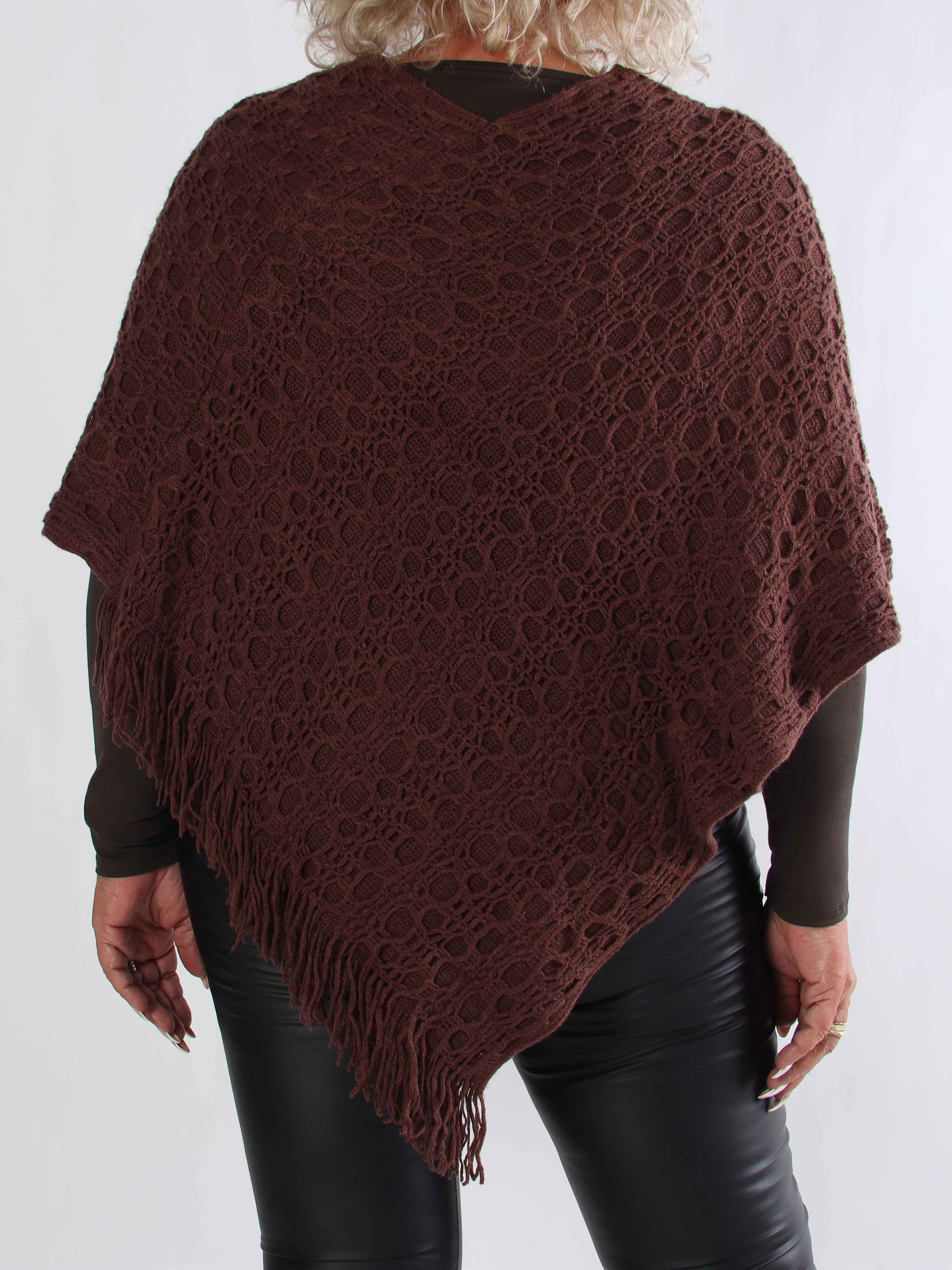 Opra - Mjuk stickad plus size poncho