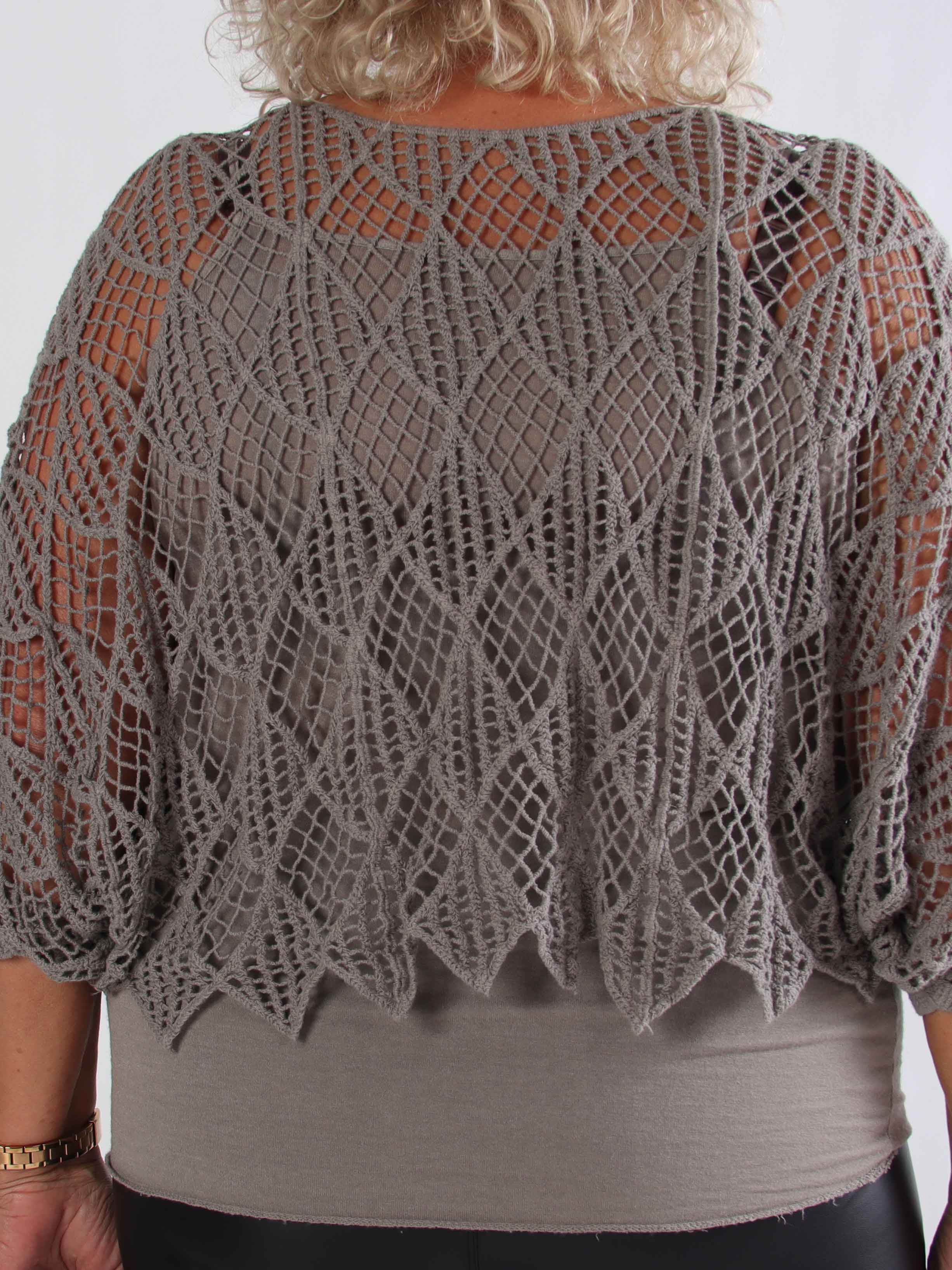 Kari - Virkad plus size tunika med topp i bomull