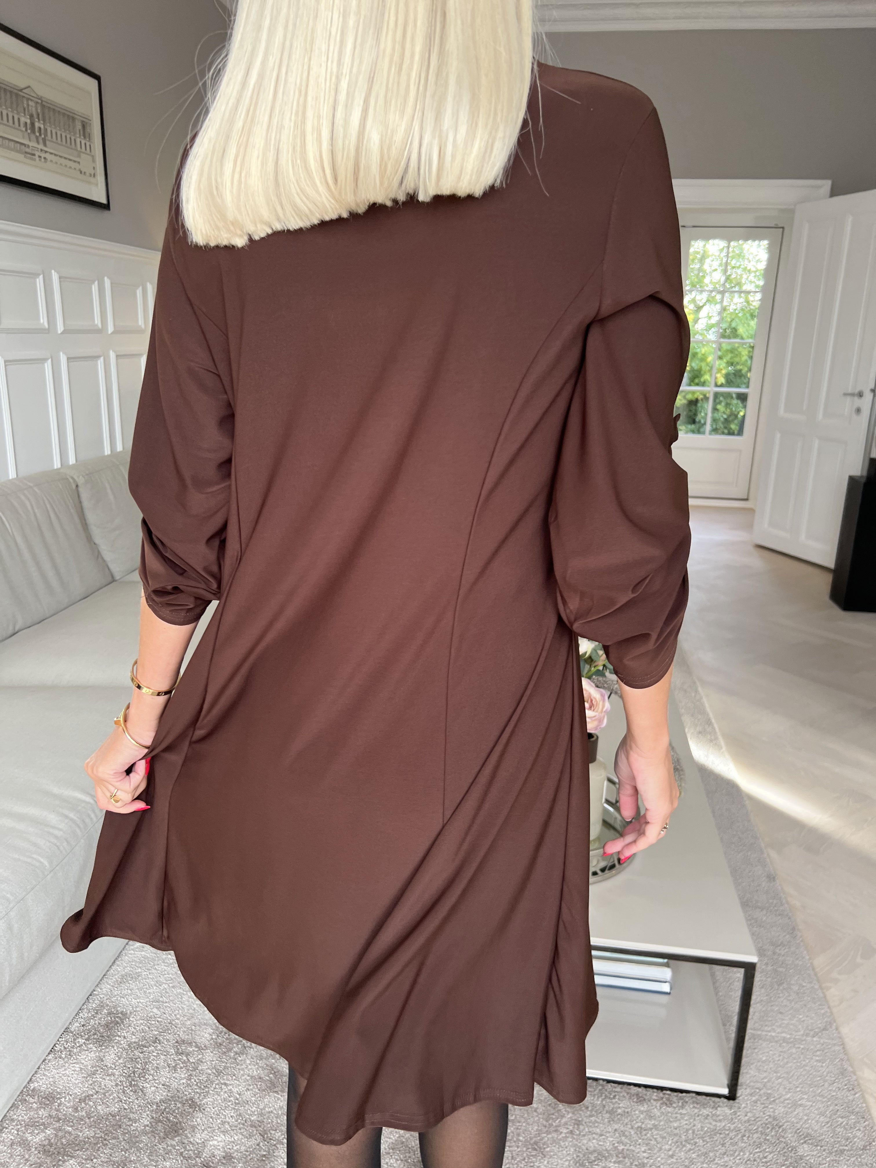 Maj Plain L/S - Slät klänning med resår