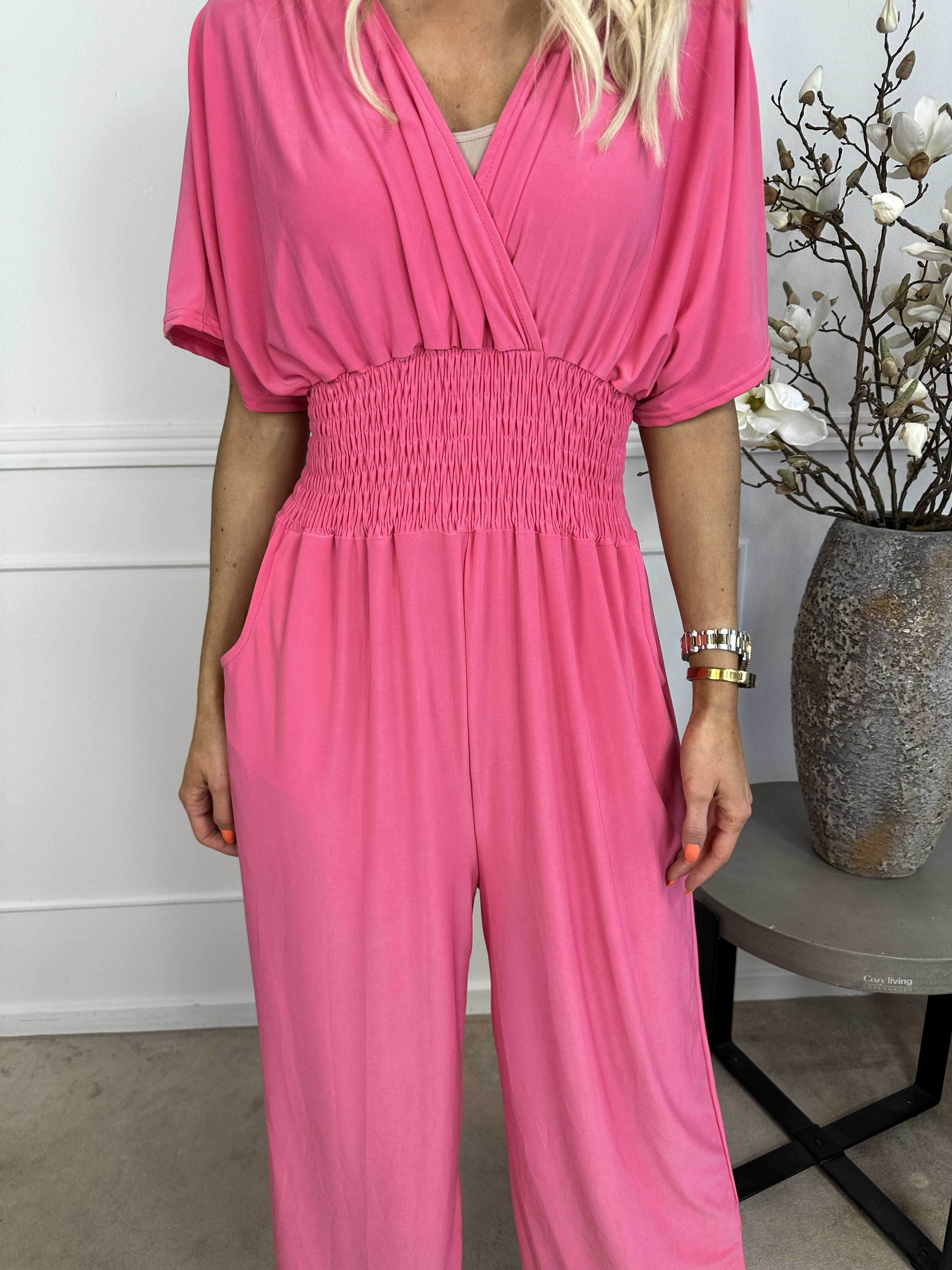 Pams Plain Jumpsuit - Elastisk enfärgad byxdräkt