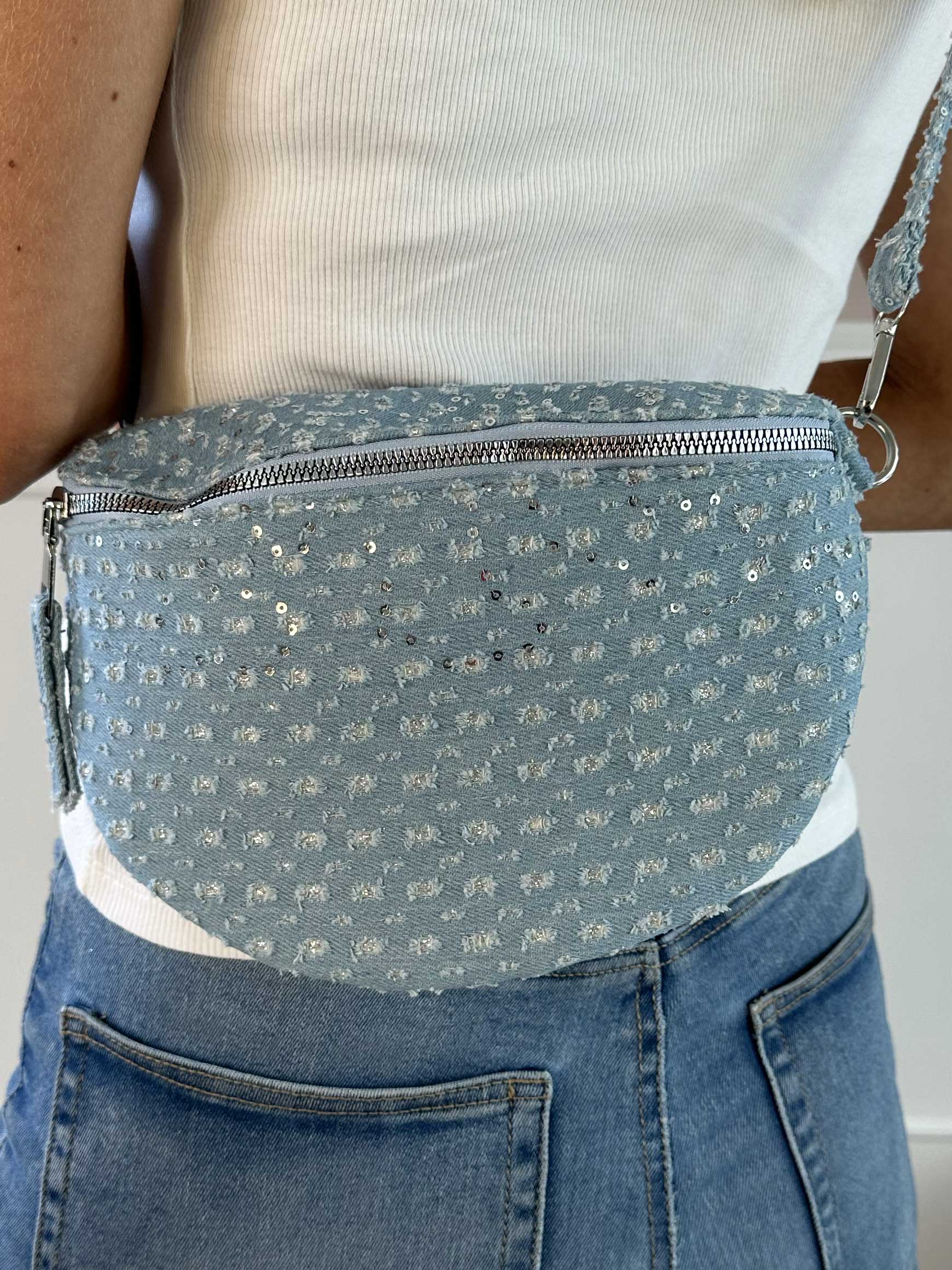 Viviane Denim - Liten crossbody-väska