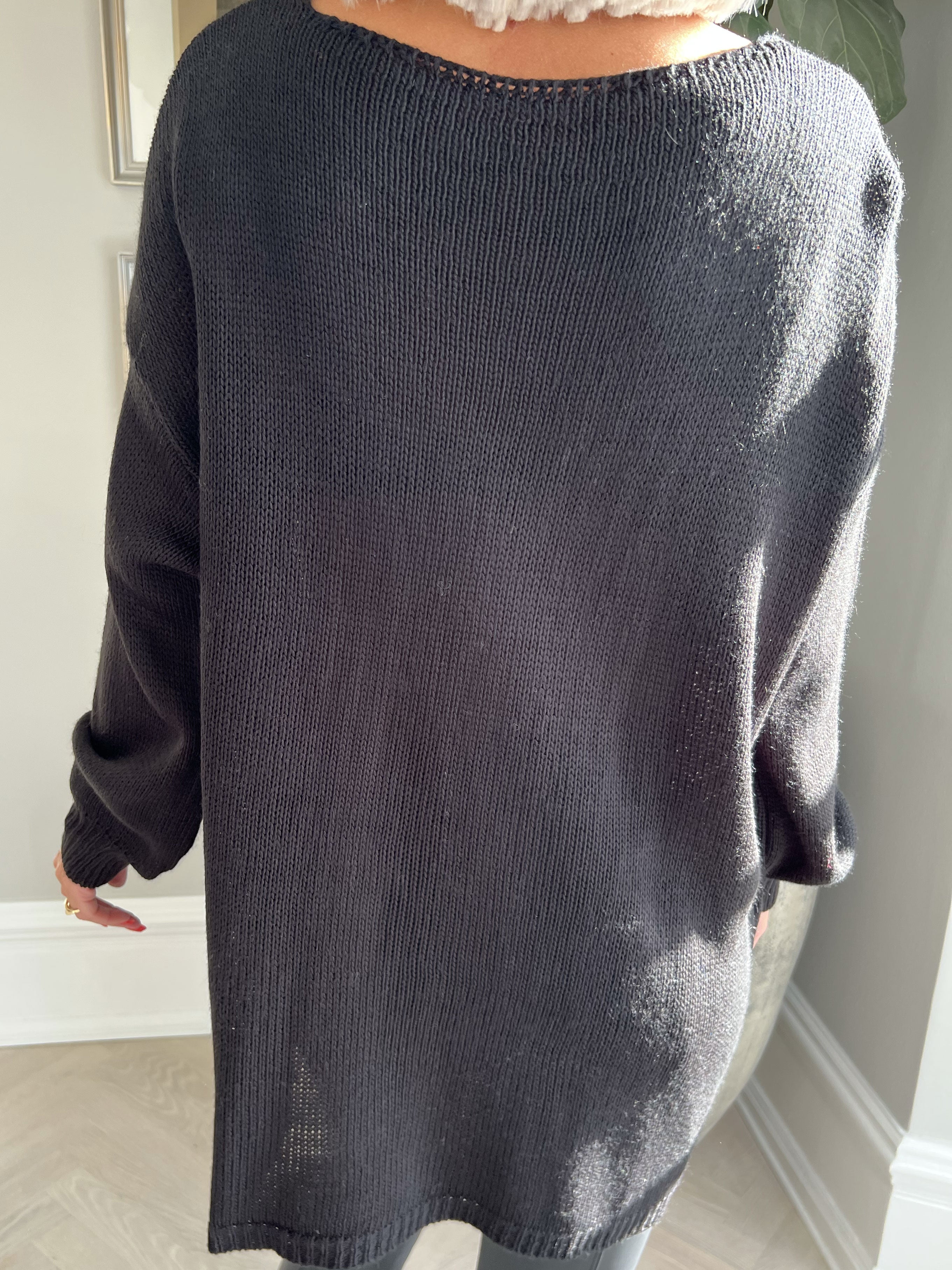 Mickey -  Plus size Stickad blus med motiv