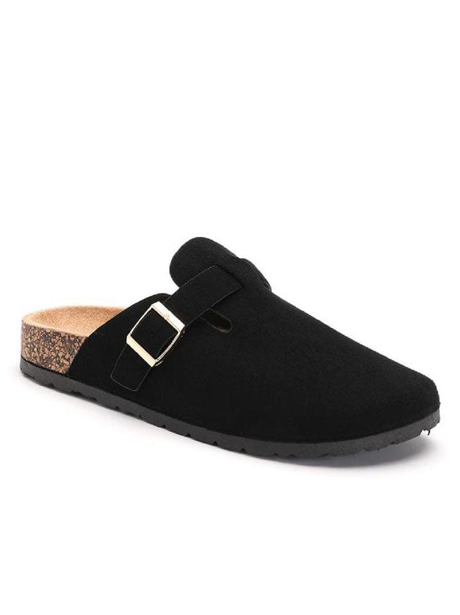 Playa - Tofflor i mocka med spänne - Beige